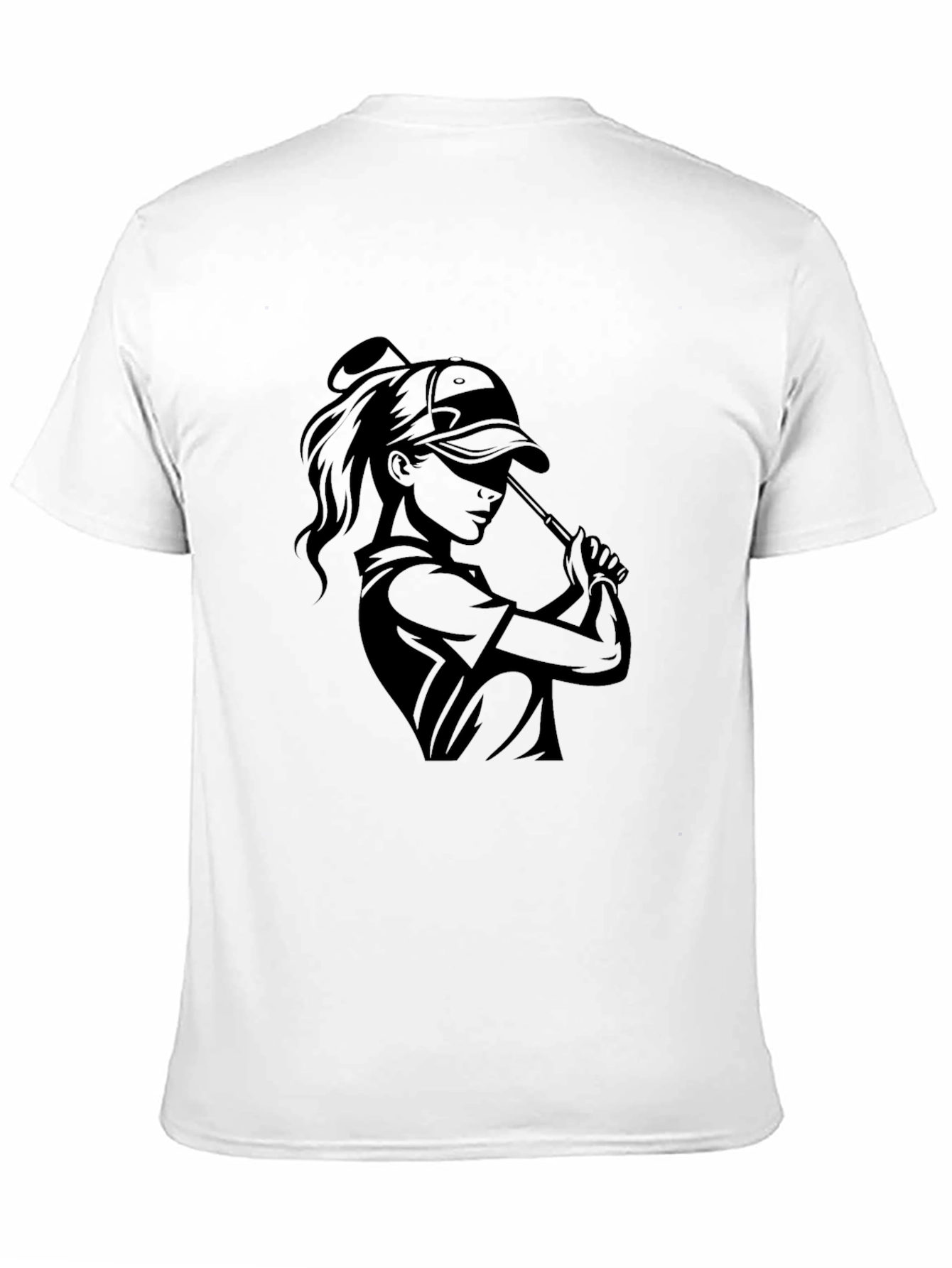 Black Golfer Girl T-Shirt - Sporty Tee view 11