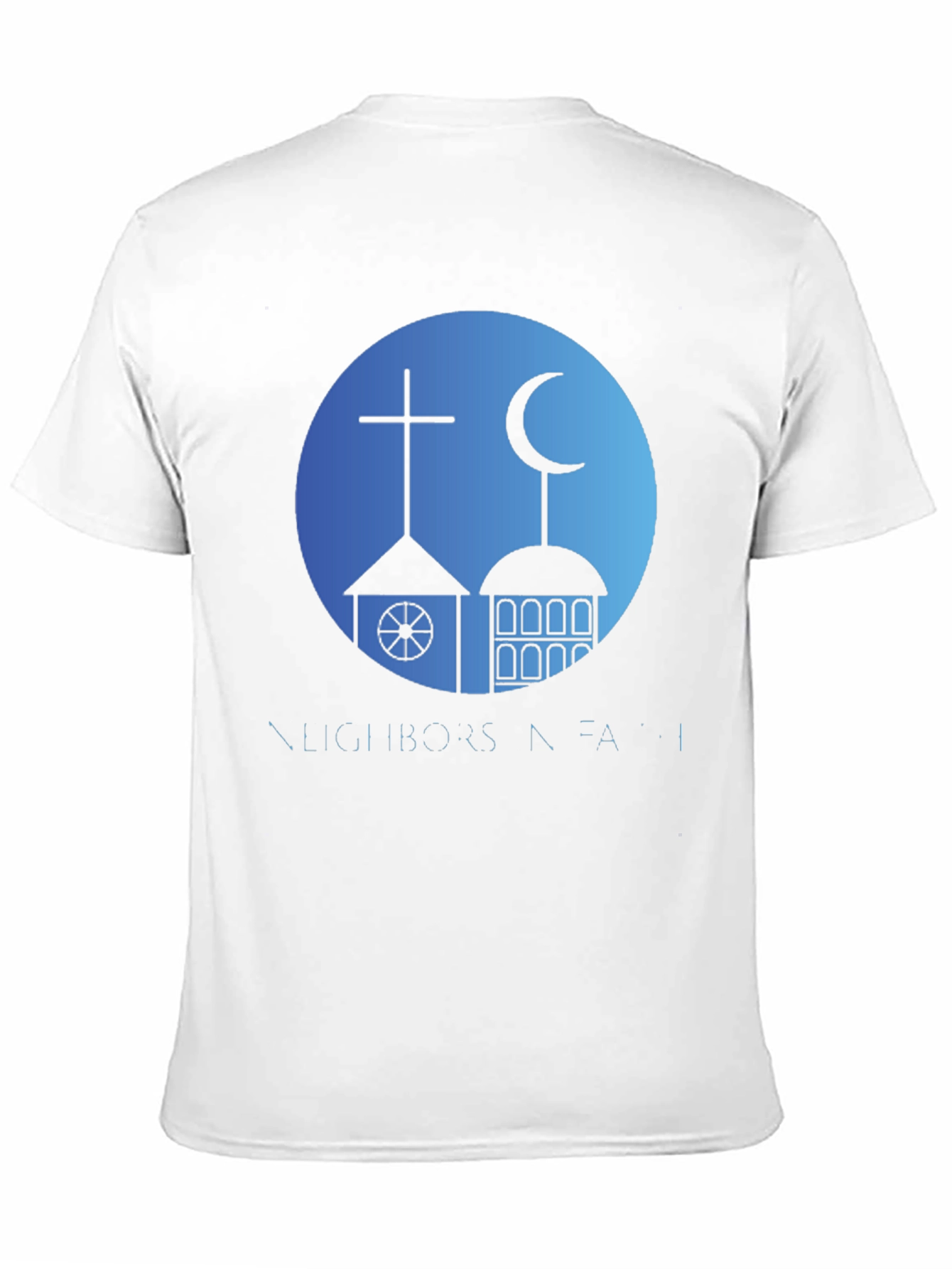 Black Neighbors in Faith T-Shirt - Religious Harmony Design view 11