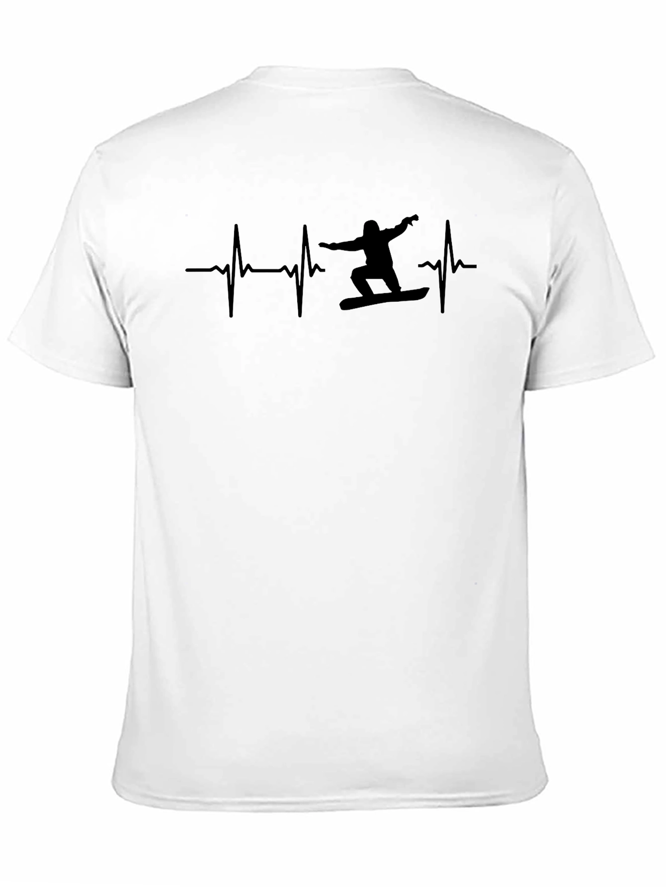 Black Snowboard Heartbeat Graphic Tee - Black T-Shirt view 11