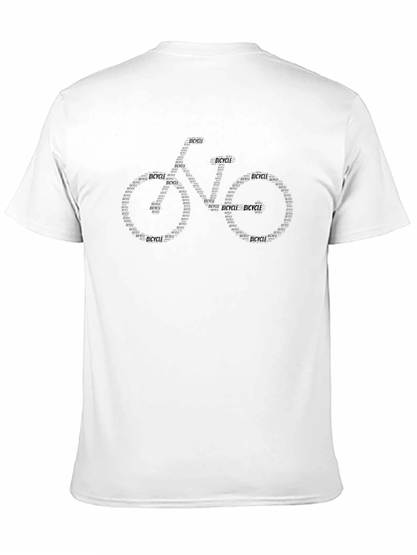 Black Bicycle Word Art Black T-Shirt view 11