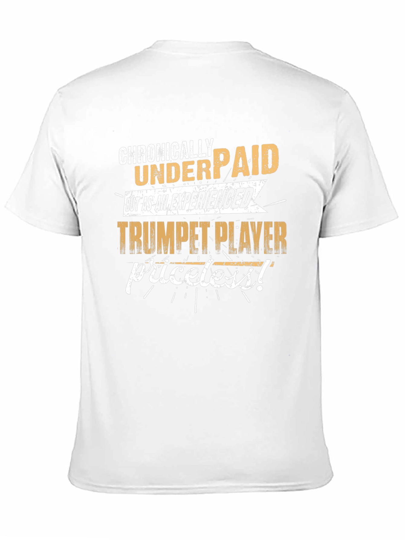Black Chronically Underpaid Trumpet Player Black T-Shirt view 11