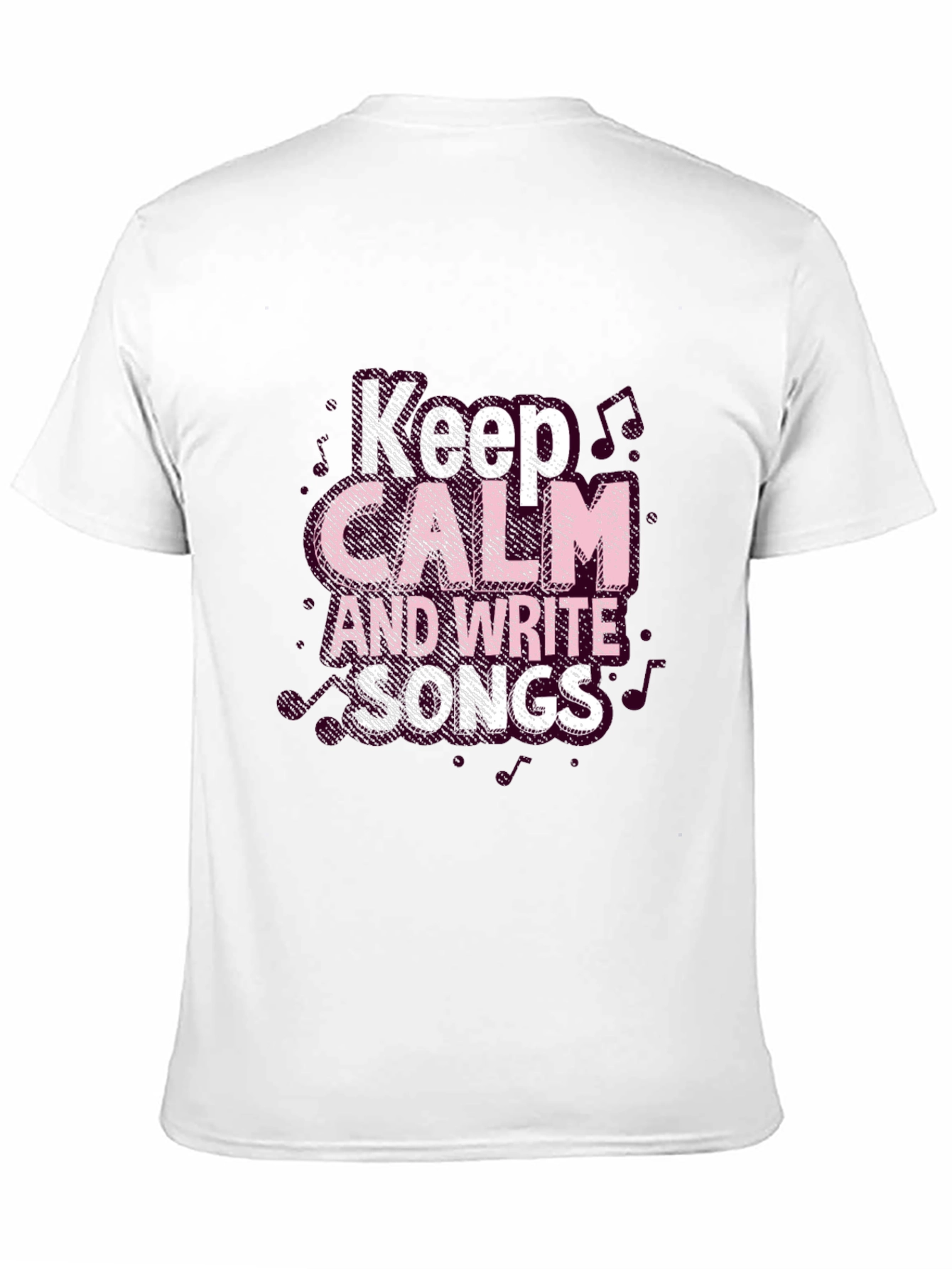 Black Keep Calm and Write Songs Black T-Shirt view 11