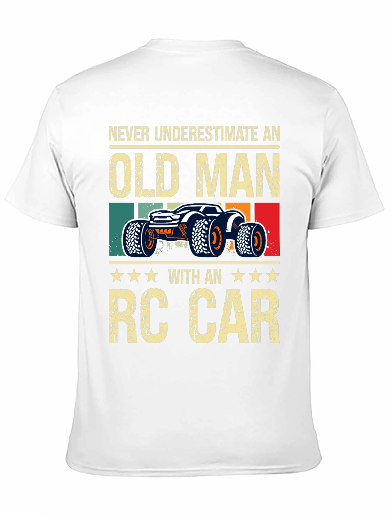 Black Old Man RC Car T-Shirt - Fun Hobby Tee view 11