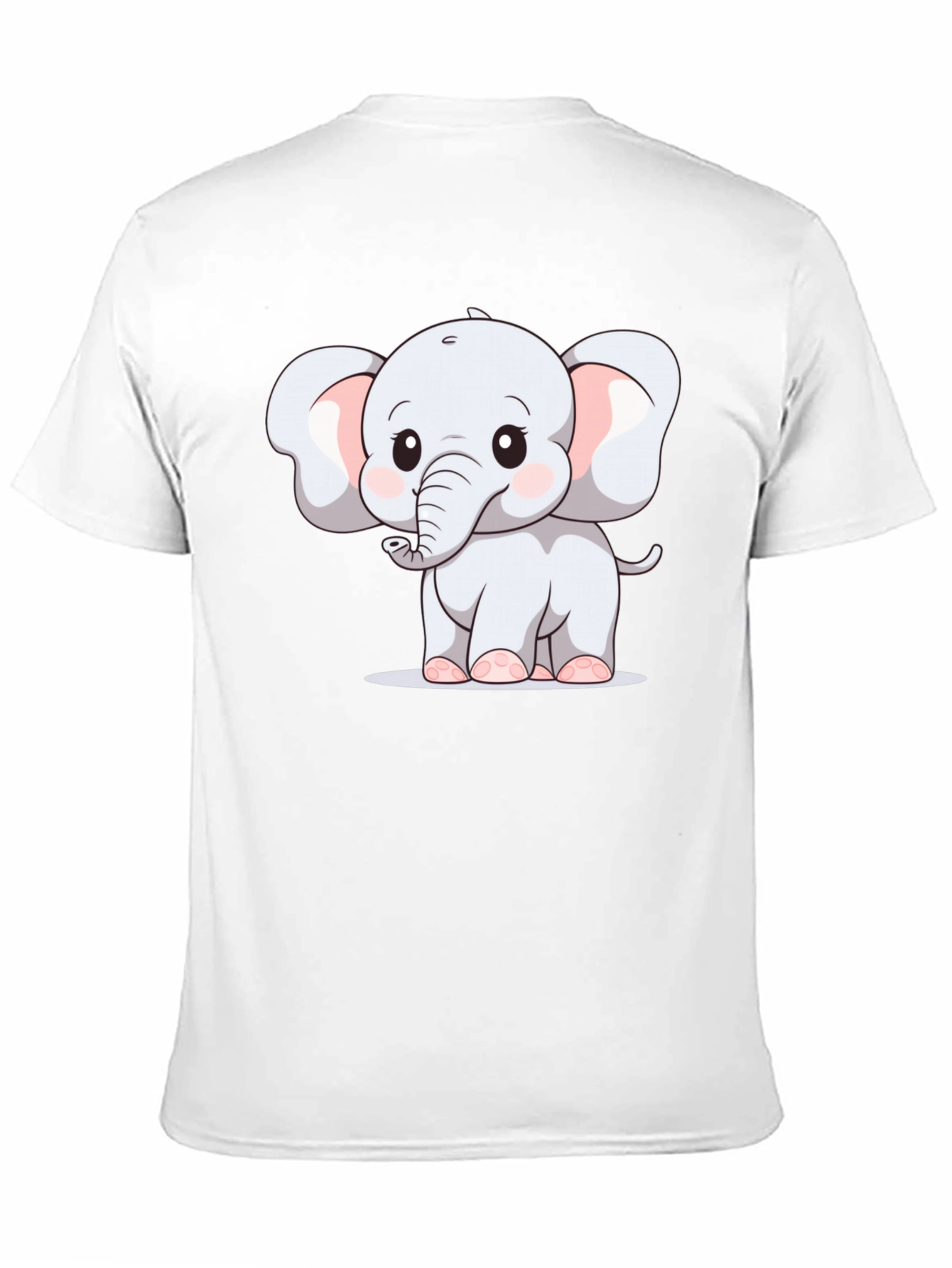 Black Cute Elephant Graphic Tee - Black view 11