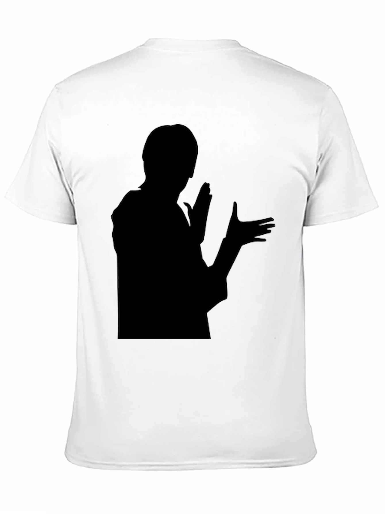 Black Silhouette Graphic T-Shirt - Bold Black Design view 11