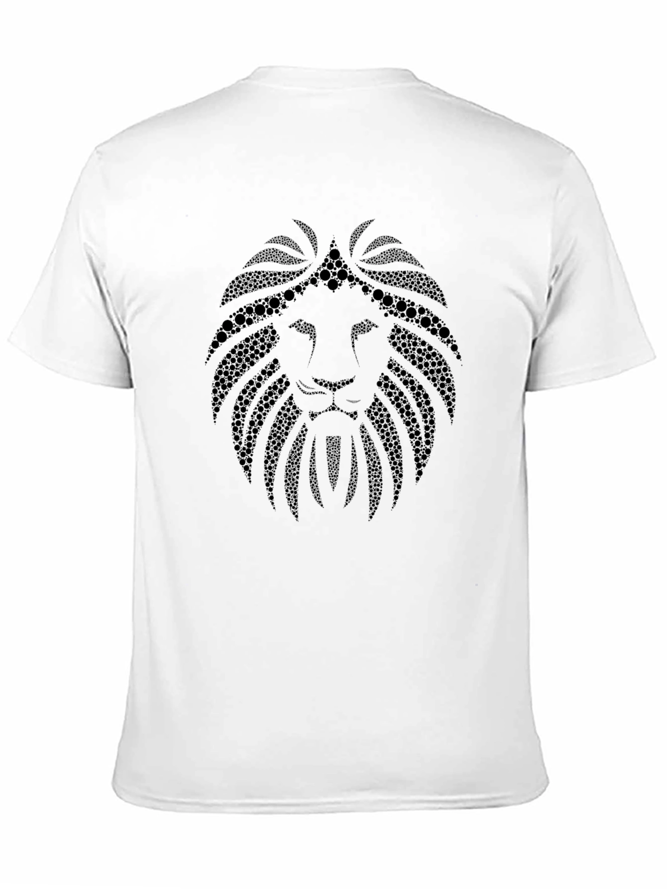 Black Lion Head Graphic Black T-Shirt view 11