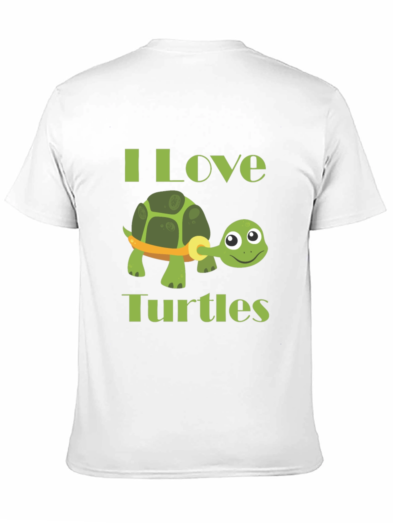Black I Love Turtles Graphic T-Shirt view 11