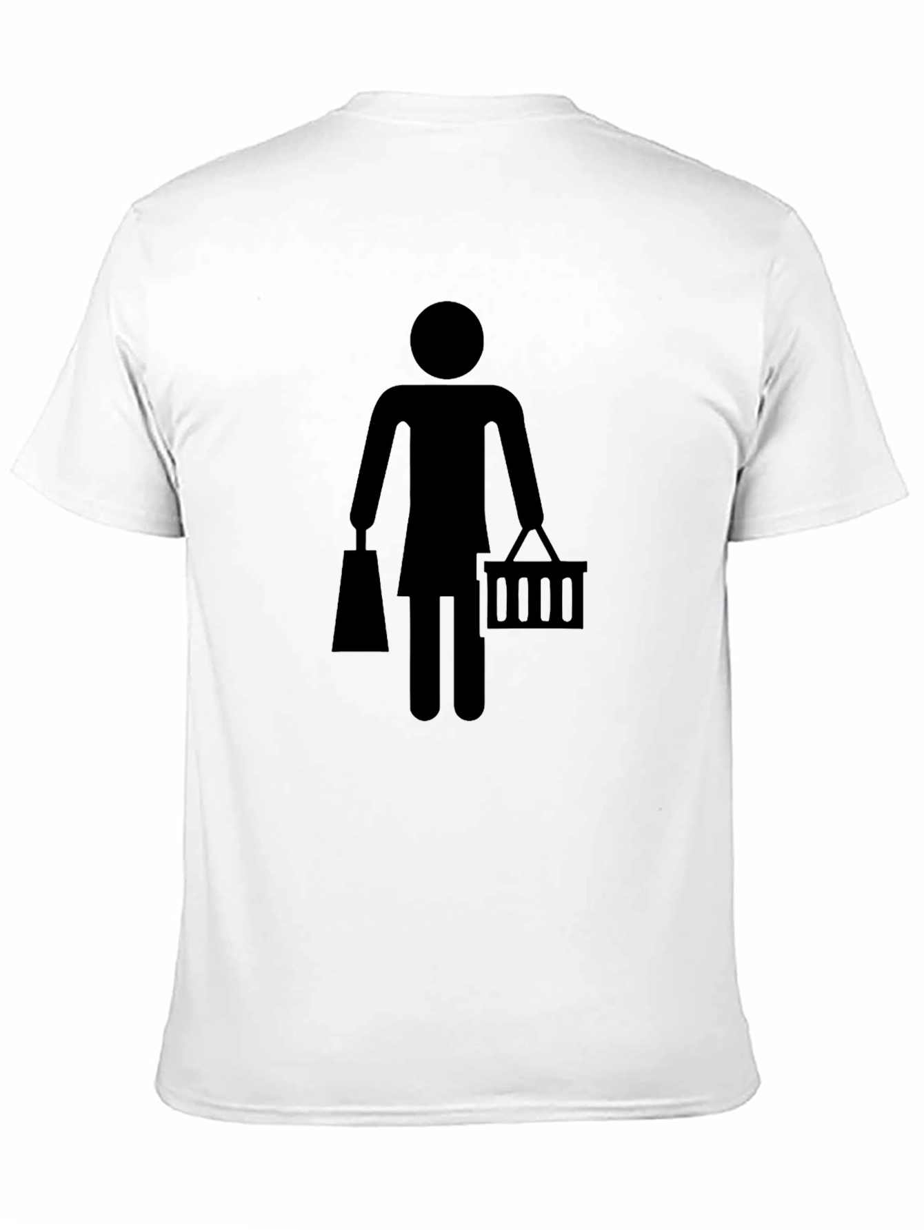 Shopping Woman Graphic Tee - Black Cotton Shirt - 11