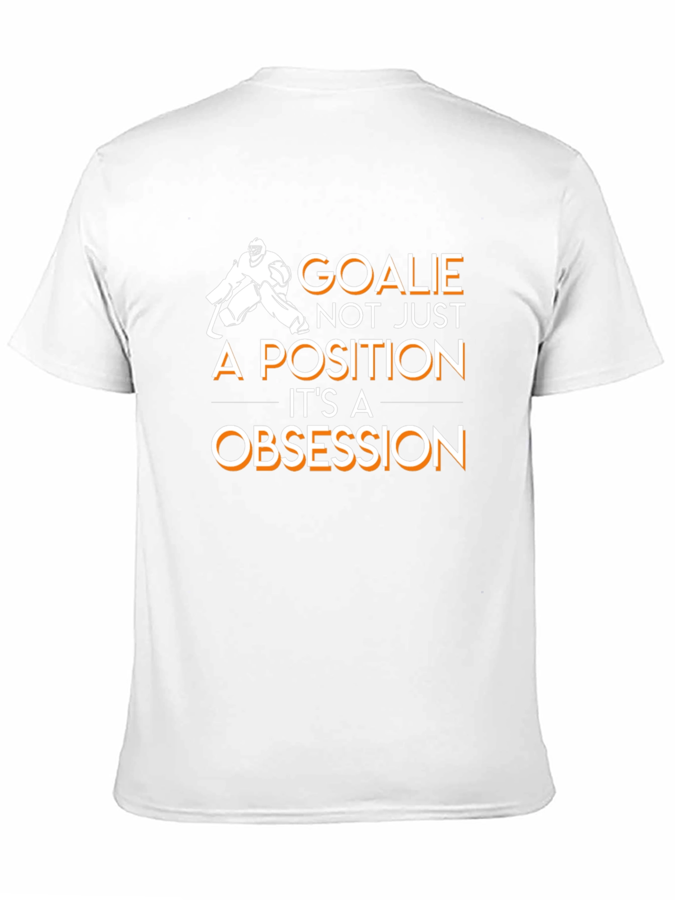 Black Hockey Goalie Obsession Graphic T-Shirt view 11