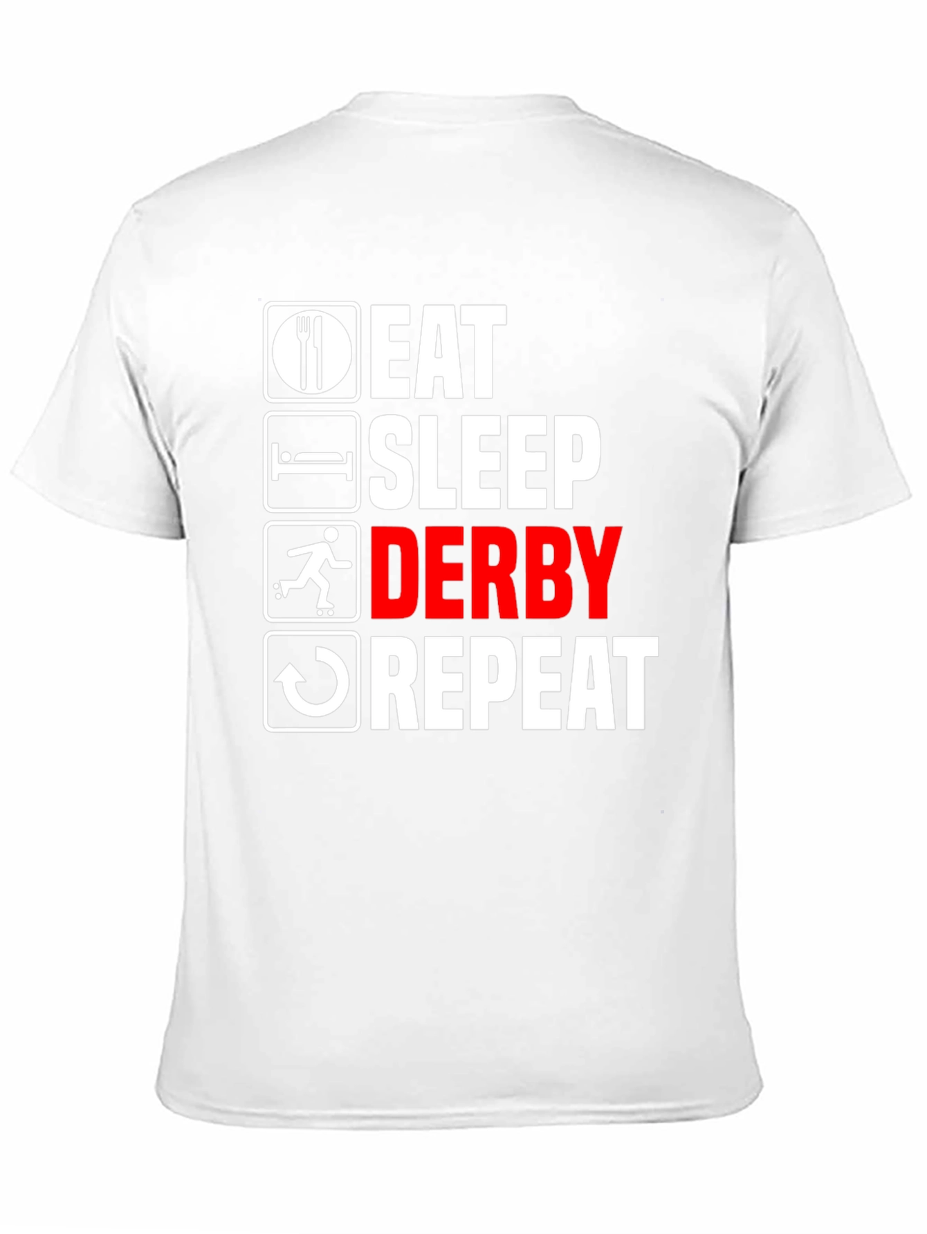 Black Eat Sleep Derby Repeat Graphic Tee view 11