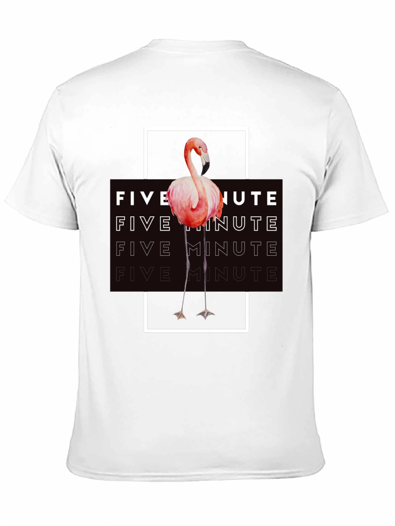 Black Five Minute Flamingo Graphic Tee - Trendy Black T-Shirt view 11