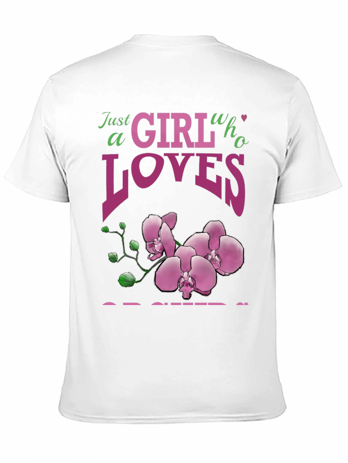 Black Orchid Lover Graphic Tee - Just a Girl Who Loves Orchids view 11
