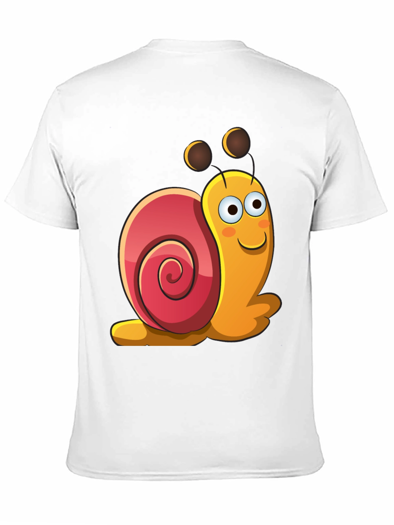 Black Cartoon Snail Graphic Black T-Shirt view 11