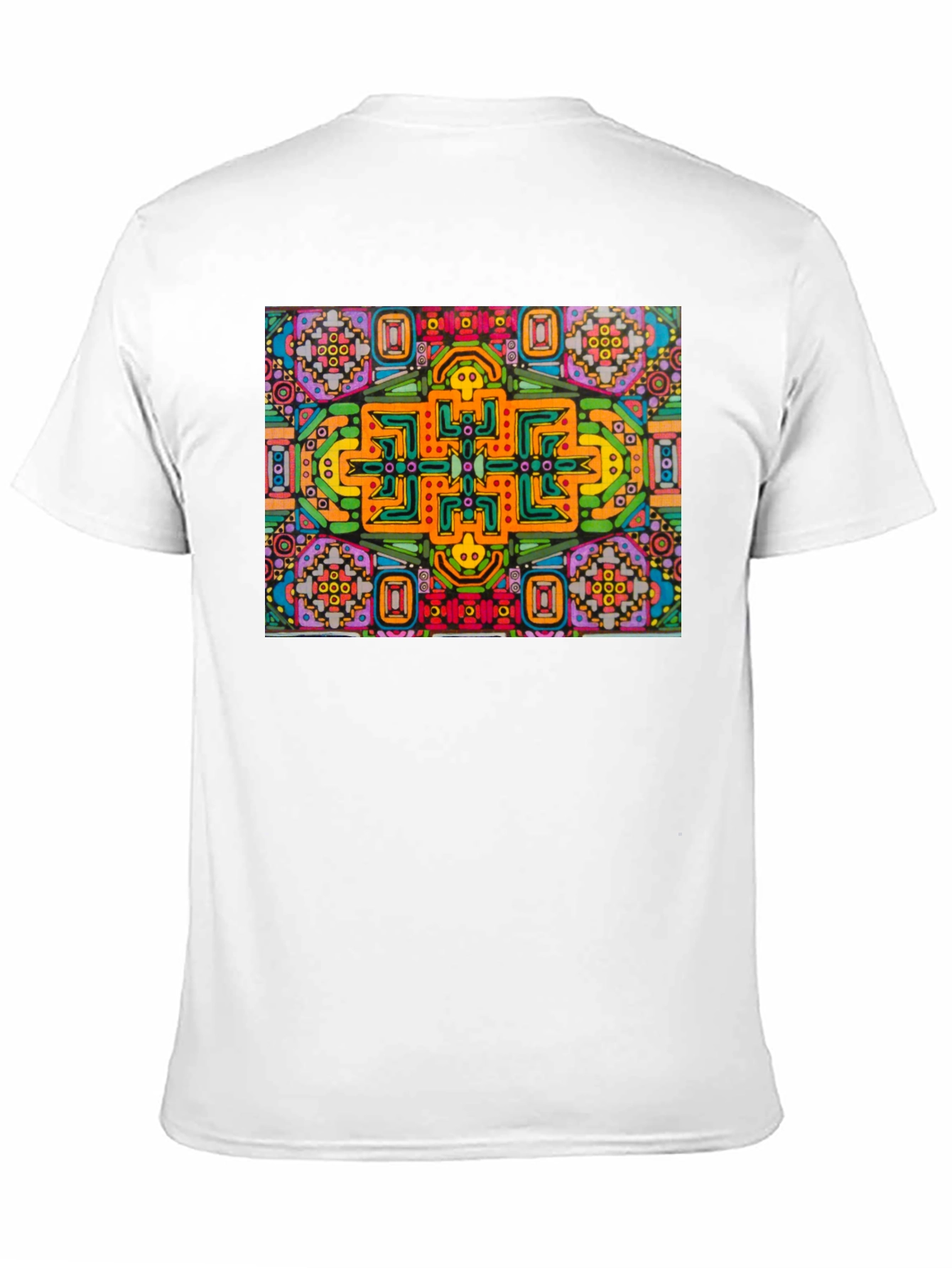 Black Abstract Graphic Tee - Bold Colorful Design view 11