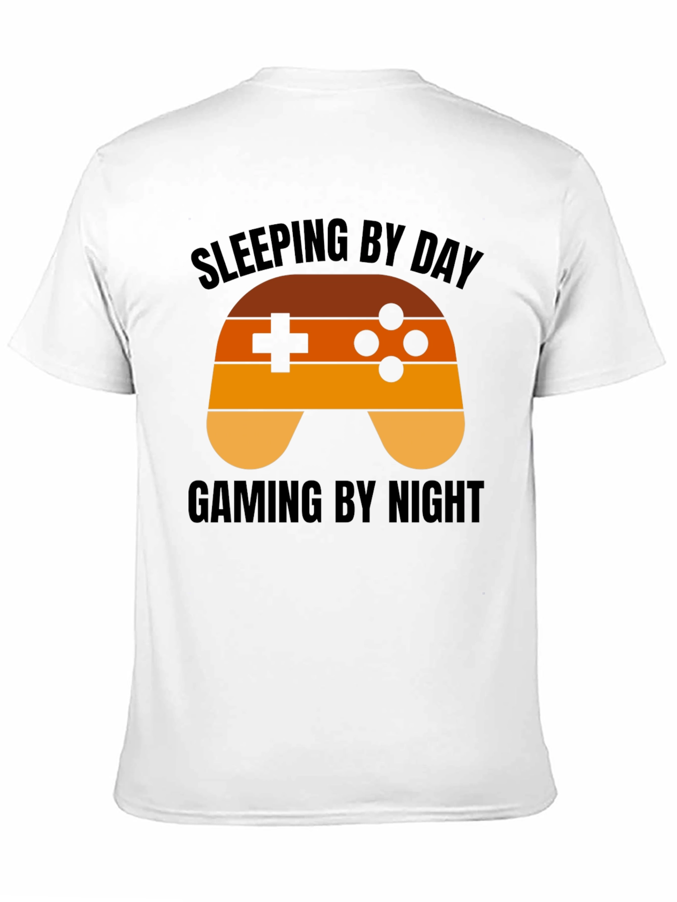 Black Gamer T-Shirt - Sleeping By Day, Gaming By Night view 11