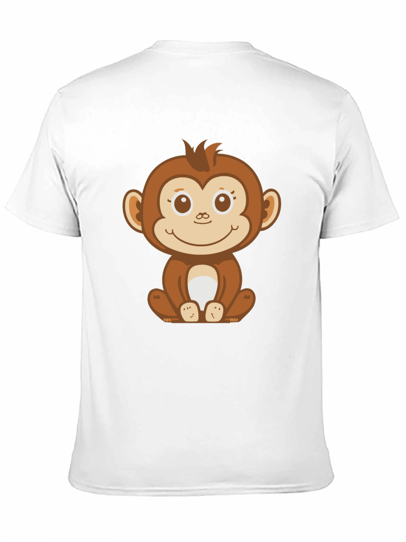 Black Cute Monkey Graphic Black T-Shirt view 11