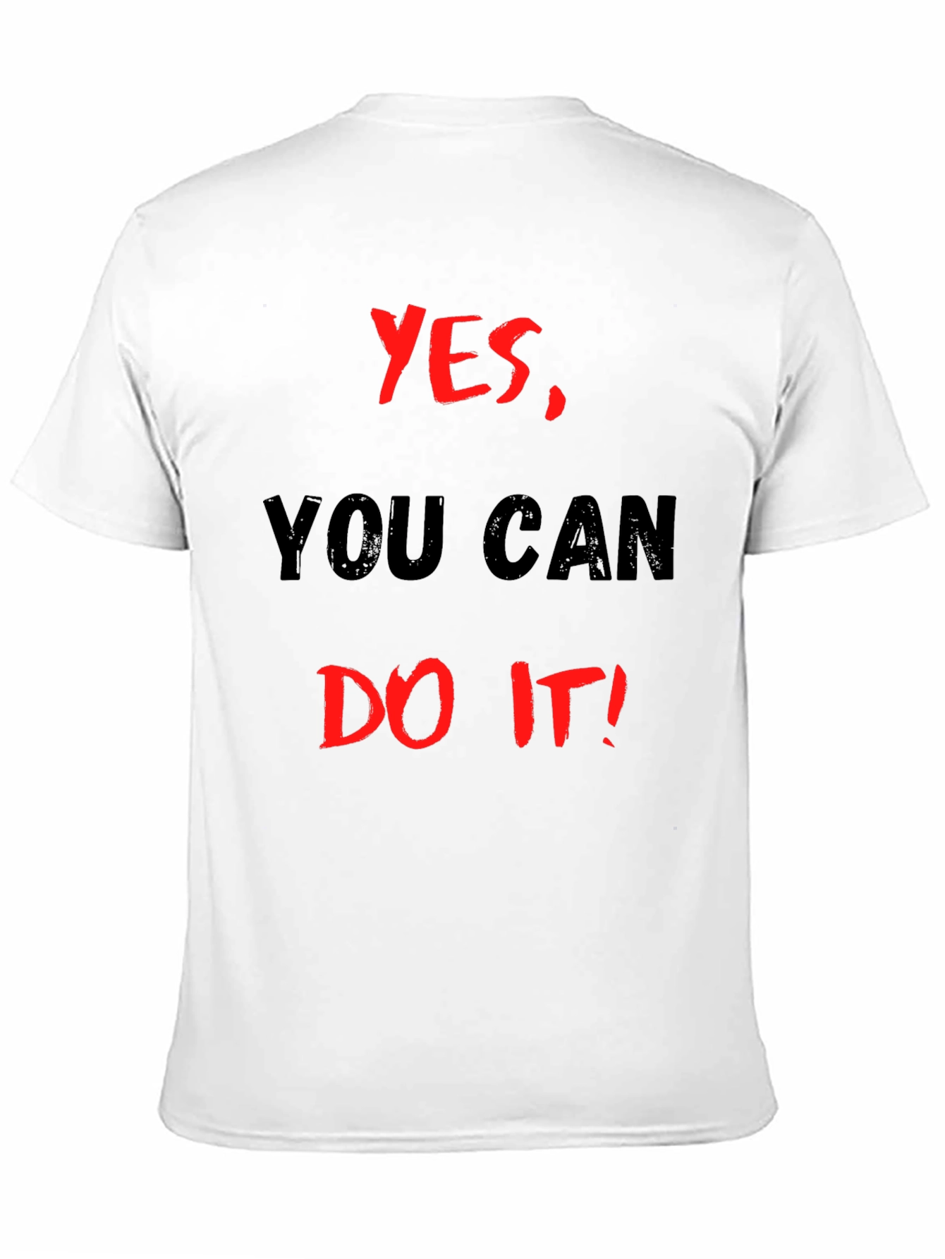 Black Motivational Black T-Shirt: Yes, You Can Do It! view 11
