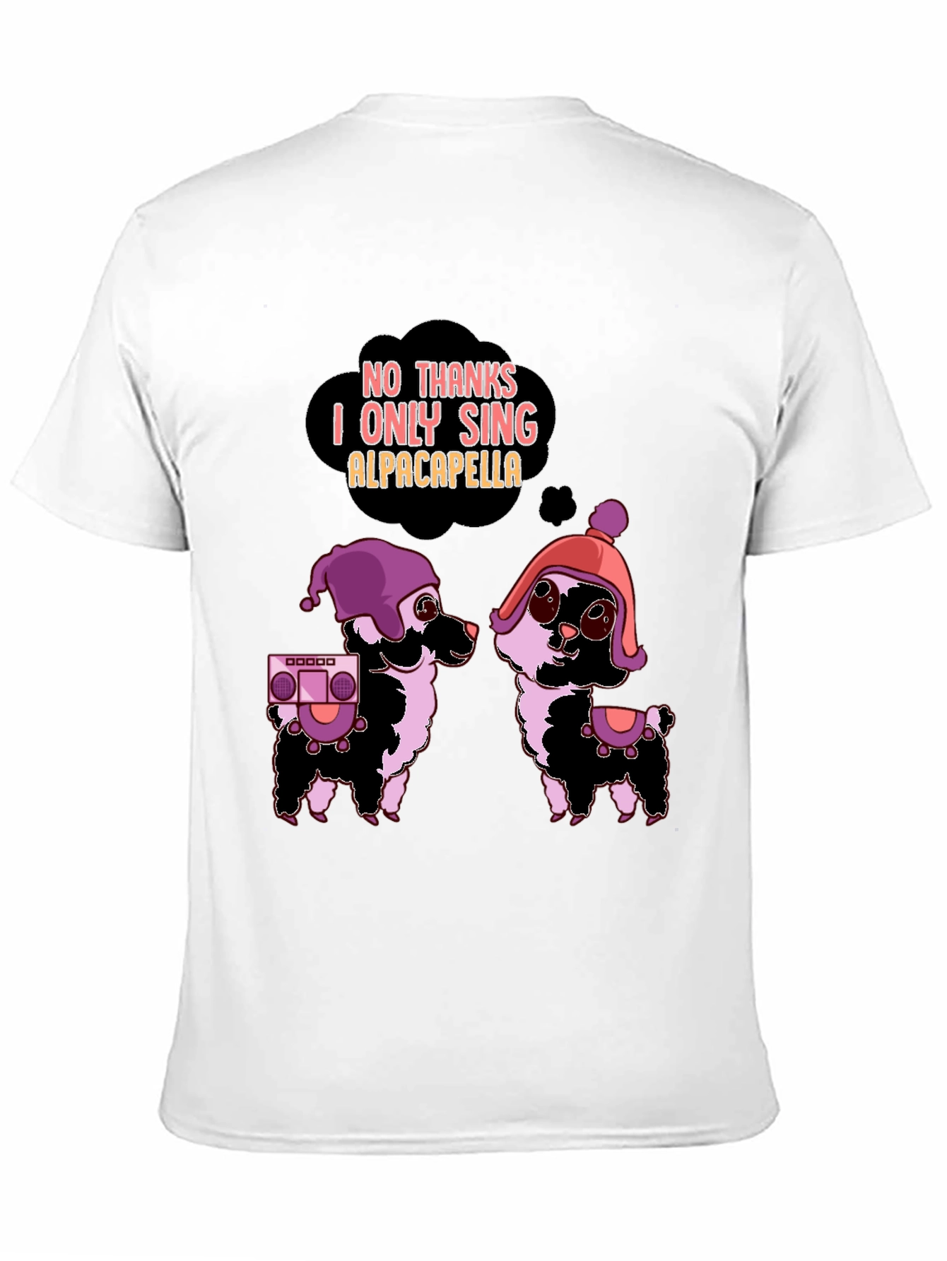 Black Alpacapella Funny Graphic Tee view 11