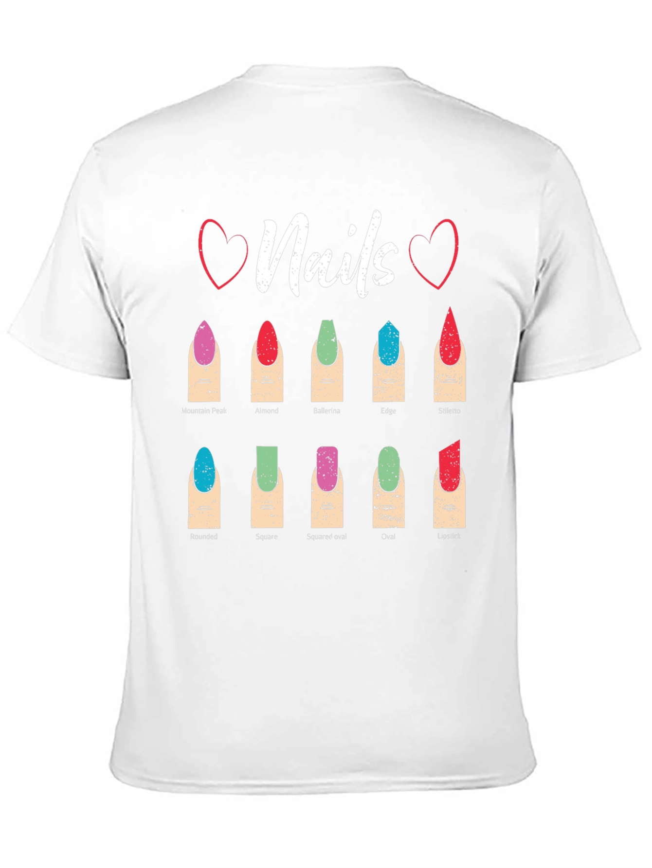 Black Nail Shape T-Shirt: Manicure Styles Tee view 11