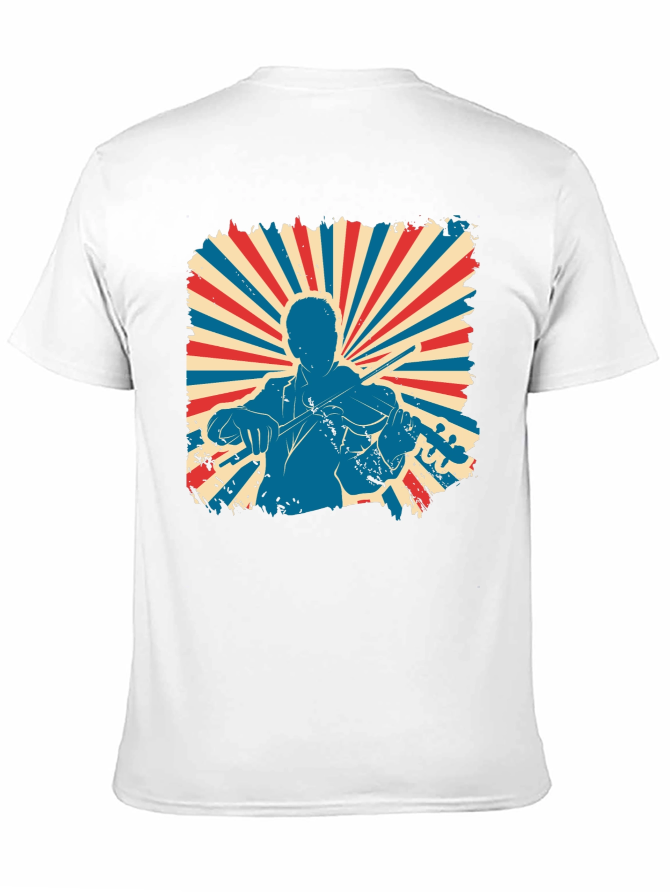 Black Vintage Violinist T-Shirt view 11