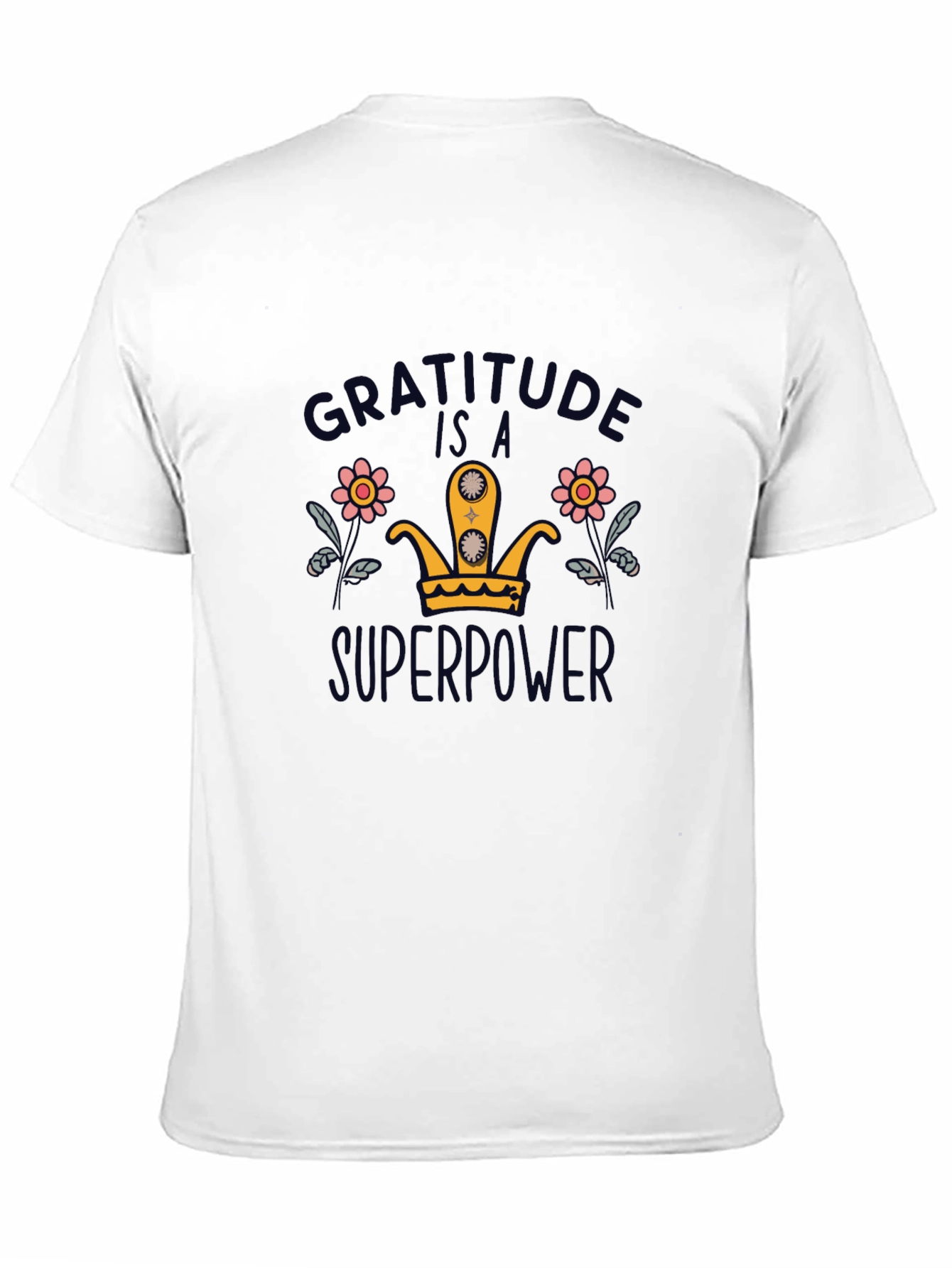 Black Gratitude is a Superpower Black T-Shirt view 11