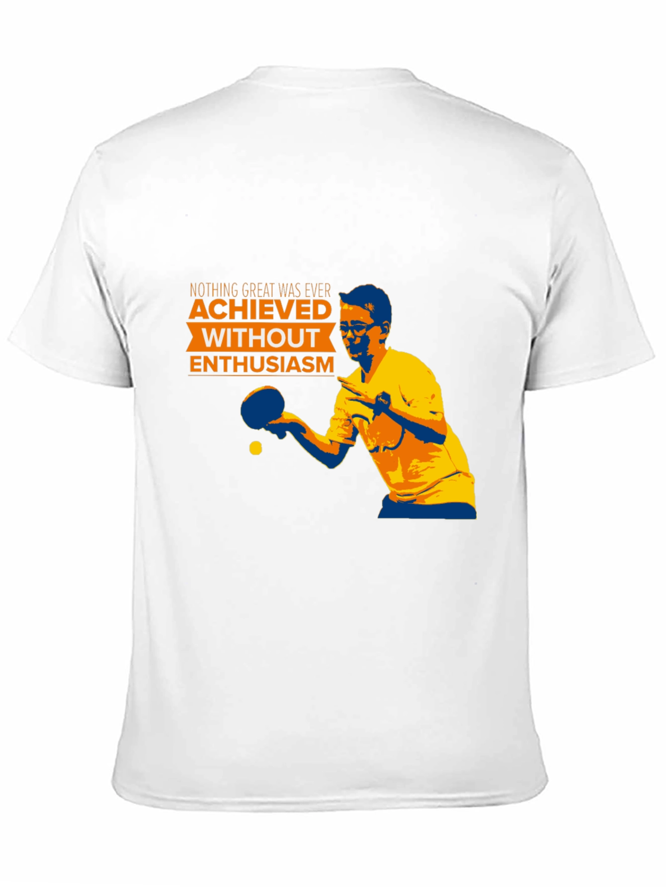 Black Enthusiastic Table Tennis Player T-Shirt view 11
