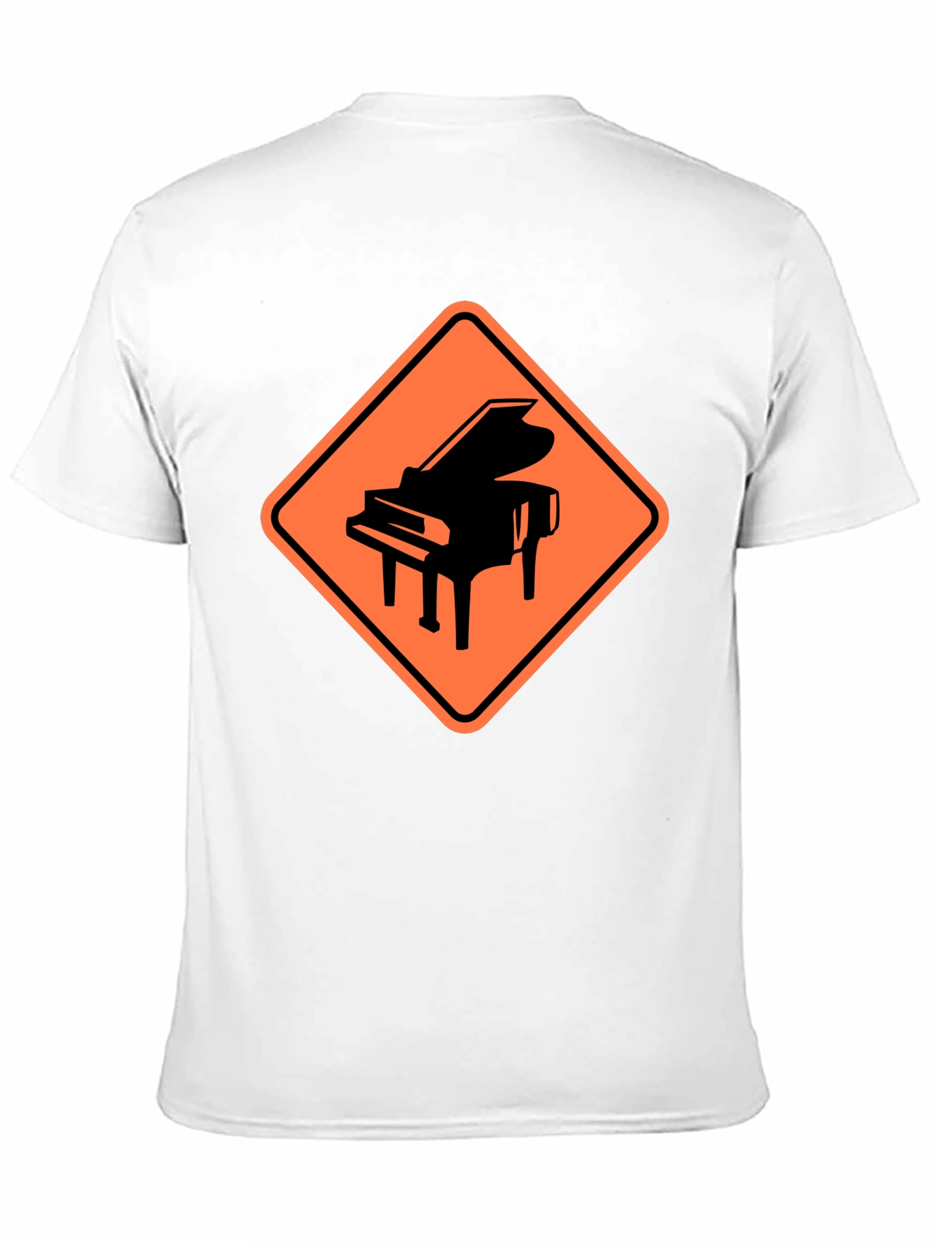 Black Piano Crossing Graphic Tee - Musician's Humor view 11