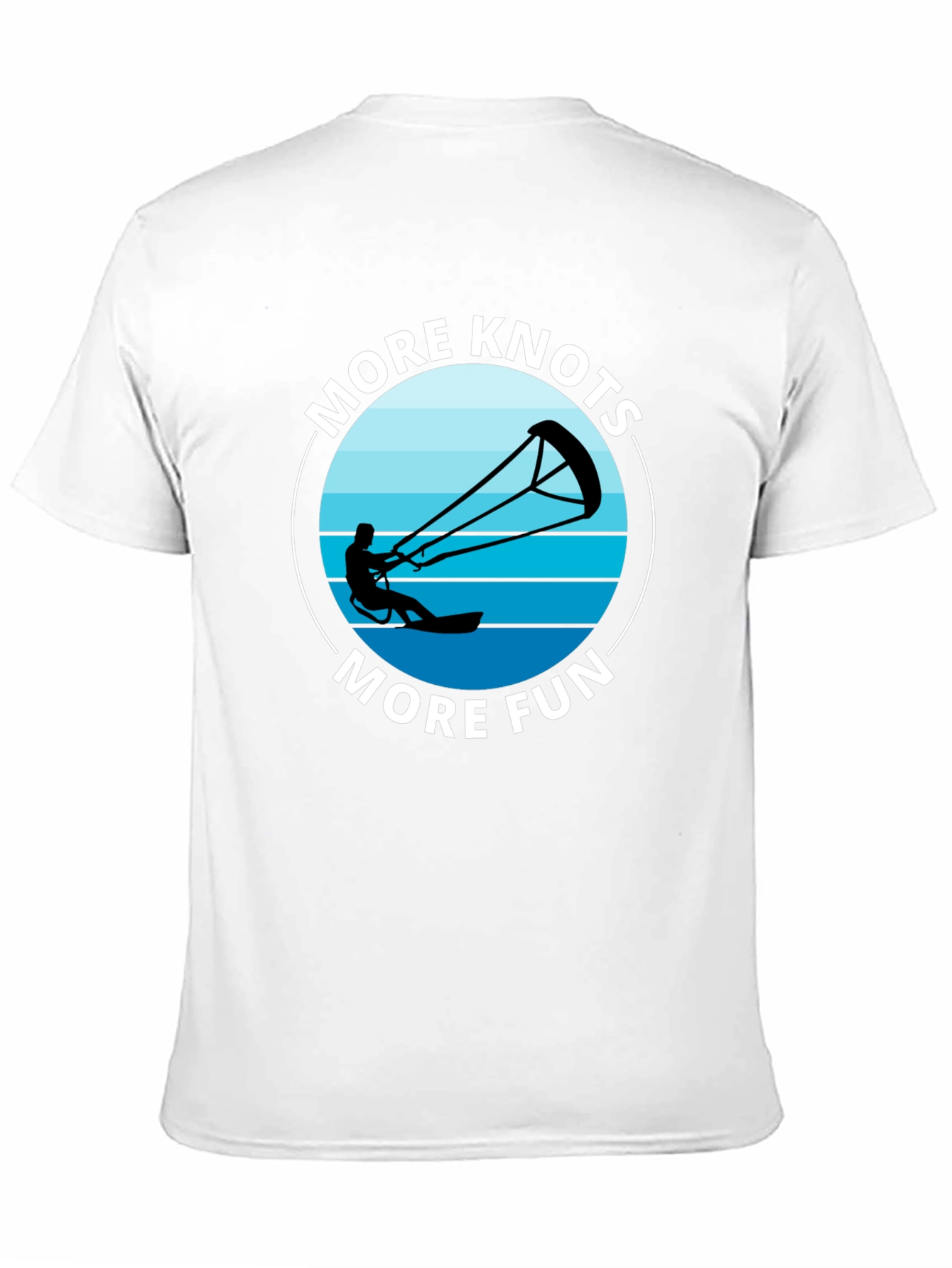 Black More Knots More Fun Black T-Shirt | Kitesurfing Tee view 11