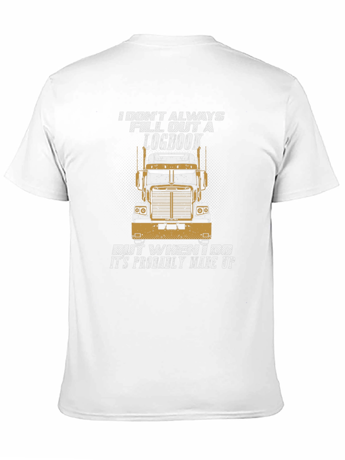 Black Funny Trucker T-Shirt - Logbook Humor view 11