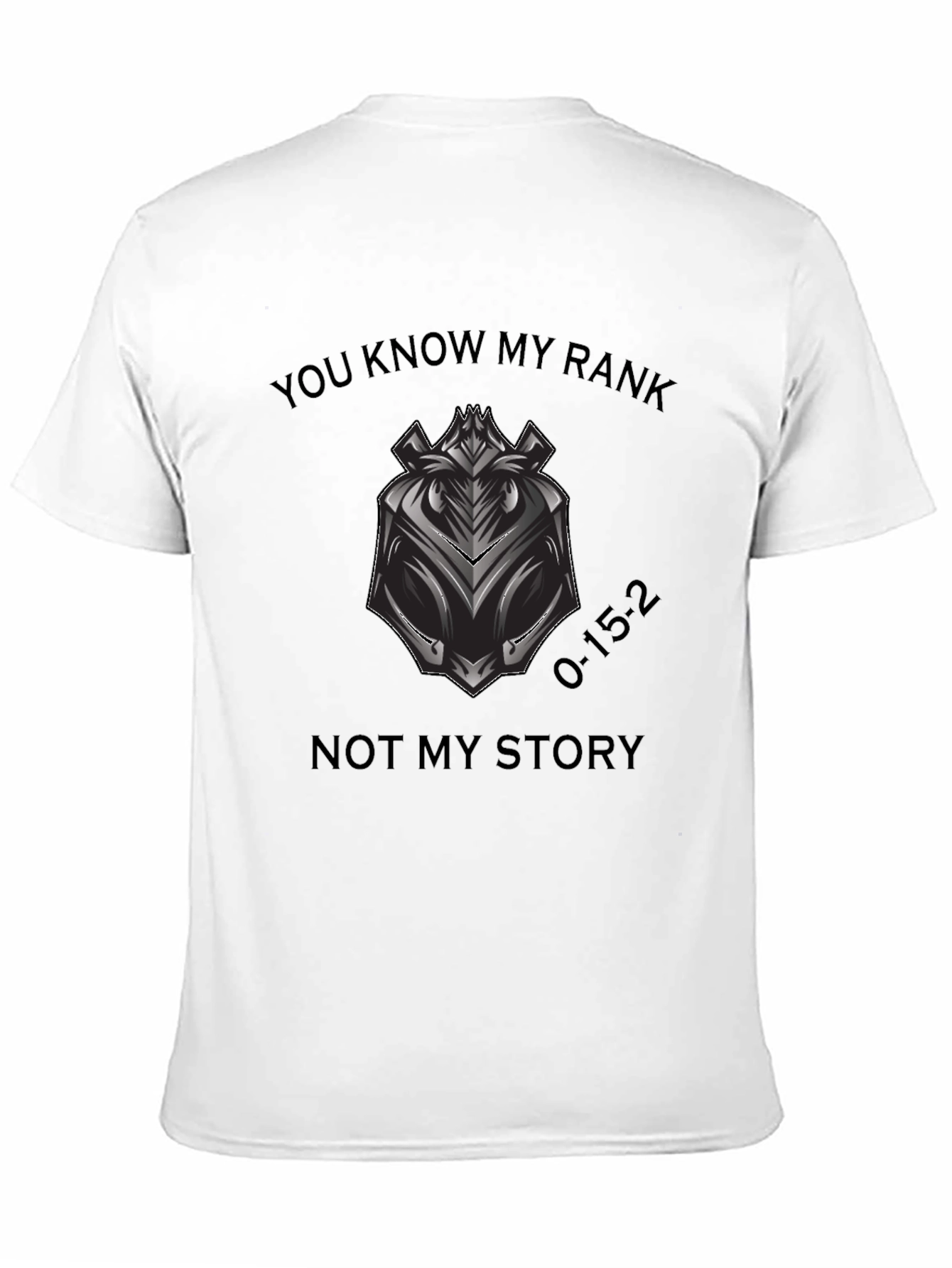 Black You Know My Rank T-Shirt - Motivational Graphic Tee view 11