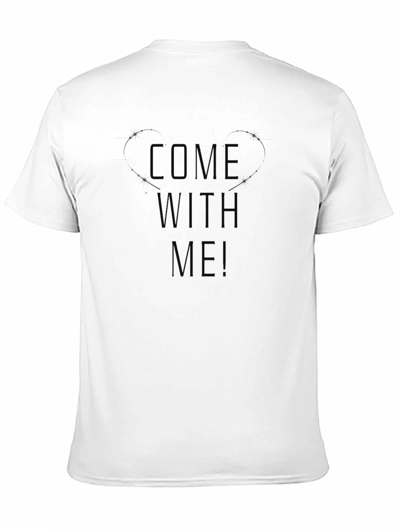 Black Come With Me Graphic Tee - Black Cotton T-Shirt view 11