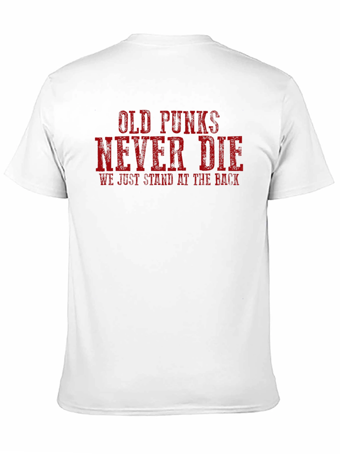 Black Old Punks Never Die Black T-Shirt view 11