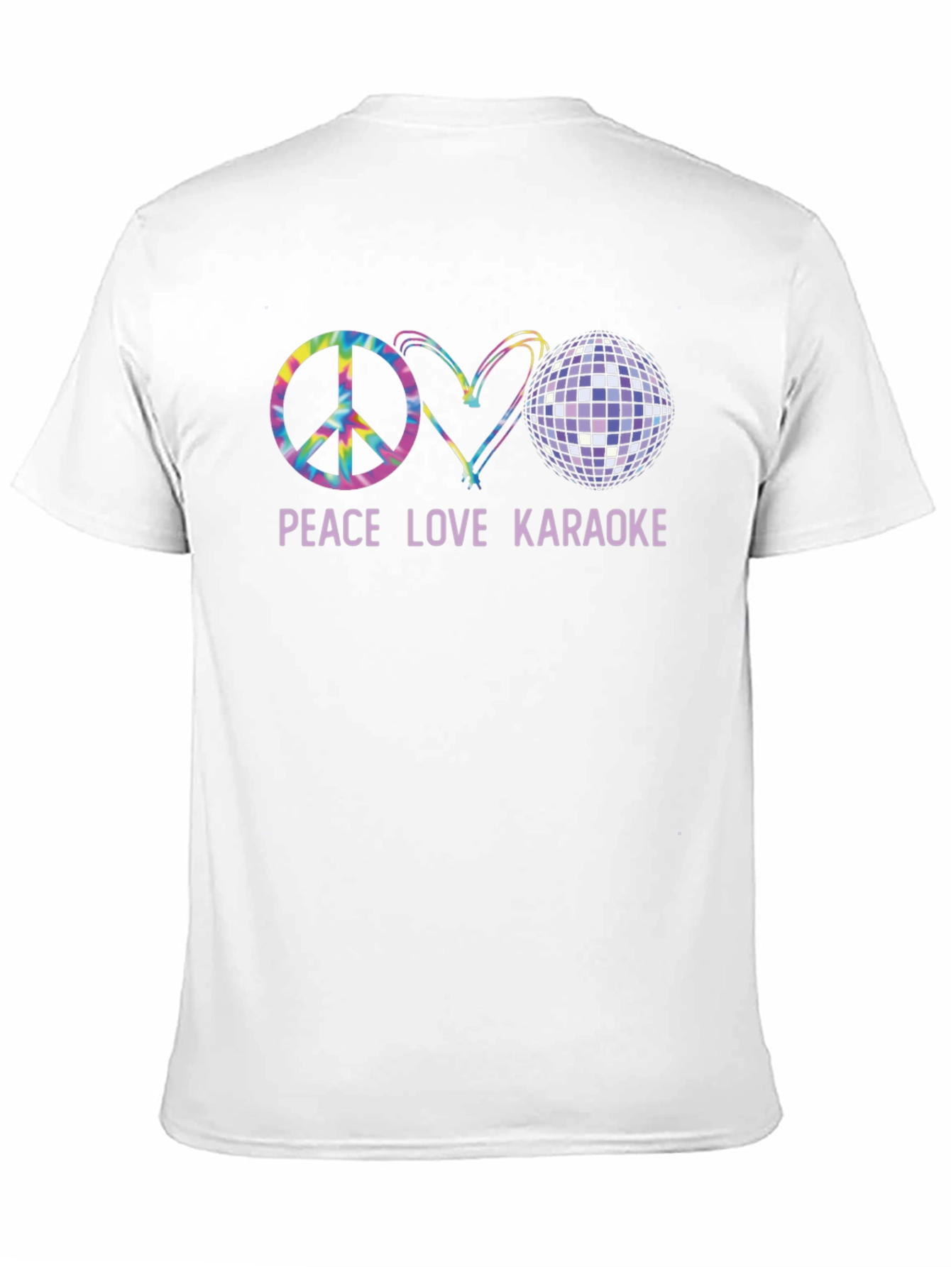 Black Peace Love Karaoke T-Shirt view 11