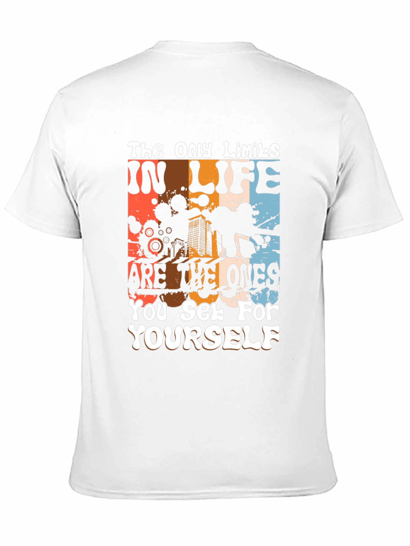 Black Inspirational Graphic Tee: The Only Limits T-Shirt view 11