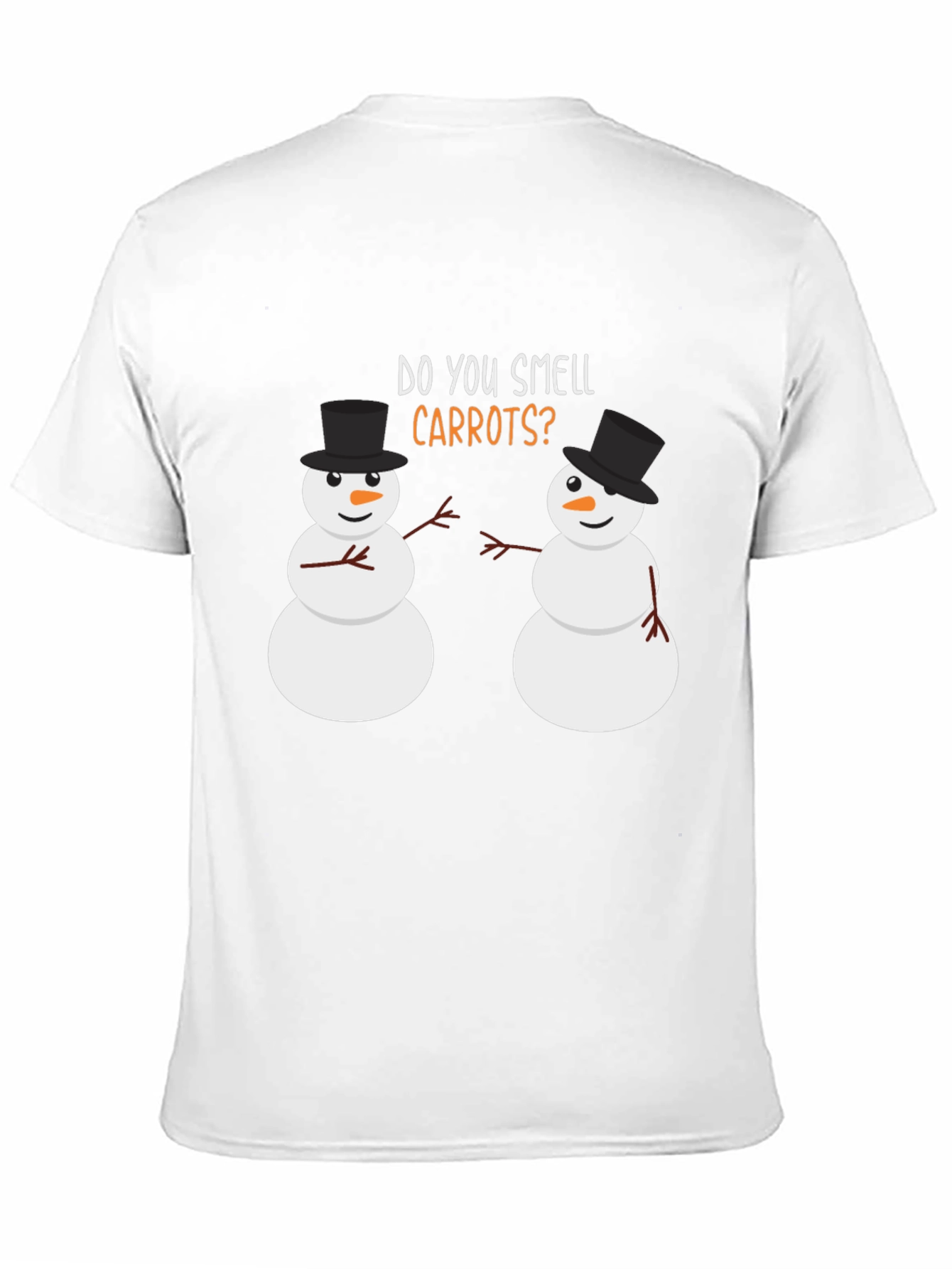 Black Funny Snowman T-Shirt - Do You Smell Carrots? view 11