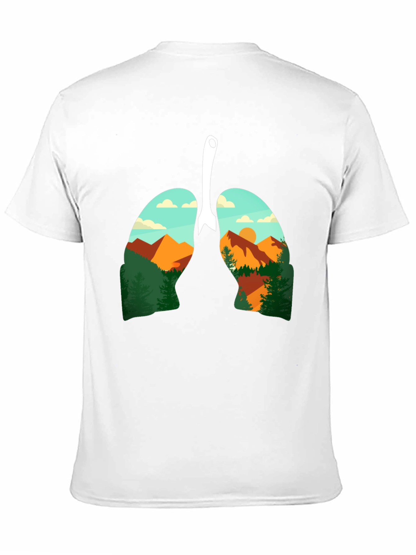 Black Lungs Nature Graphic Tee - Black view 11