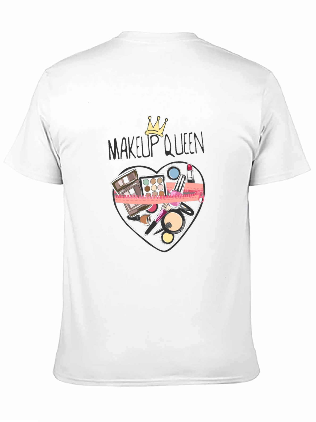 Black Makeup Queen Graphic Tee - Black Cotton T-Shirt view 11