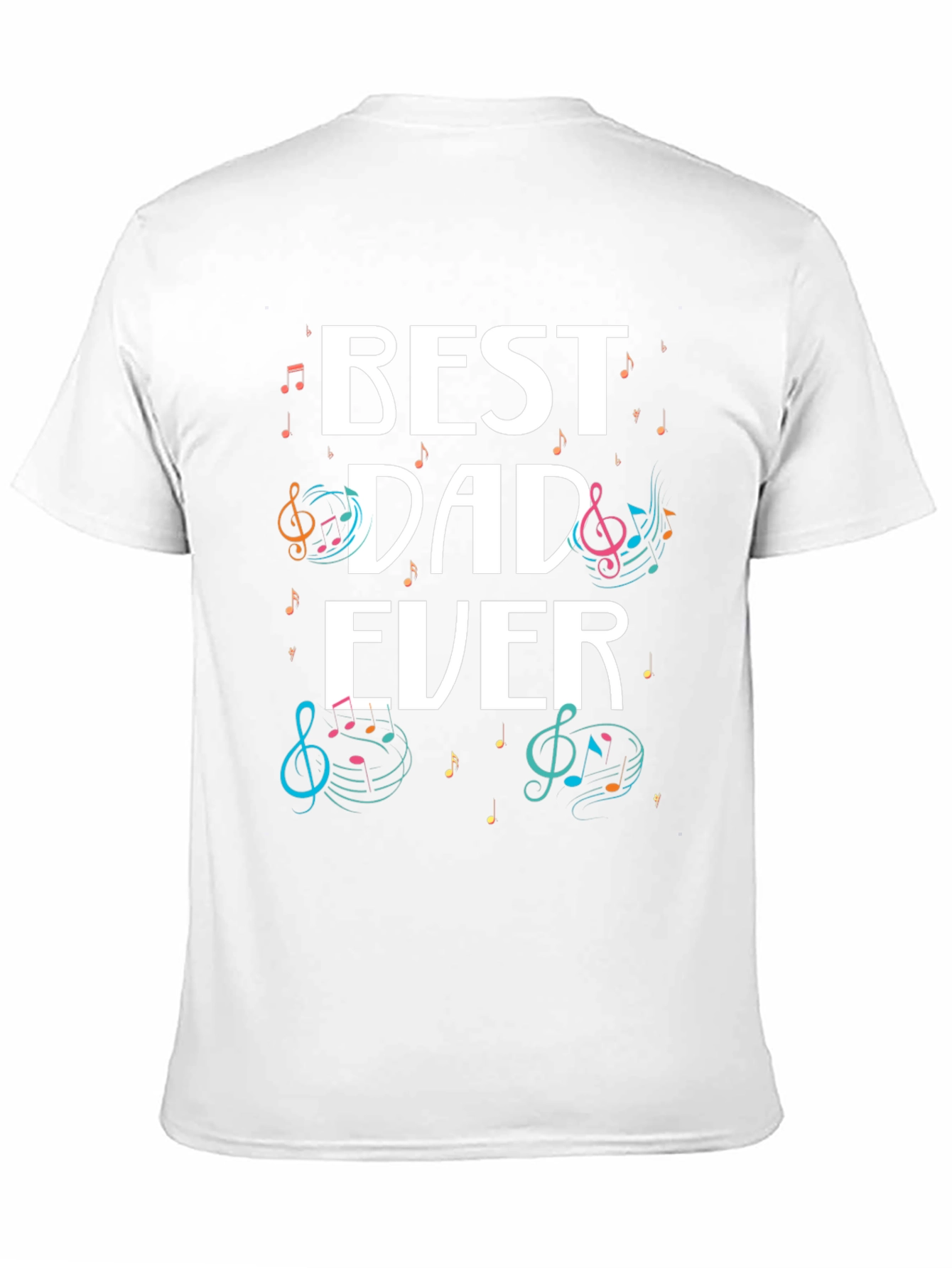 Black Best Dad Ever Music T-Shirt view 11