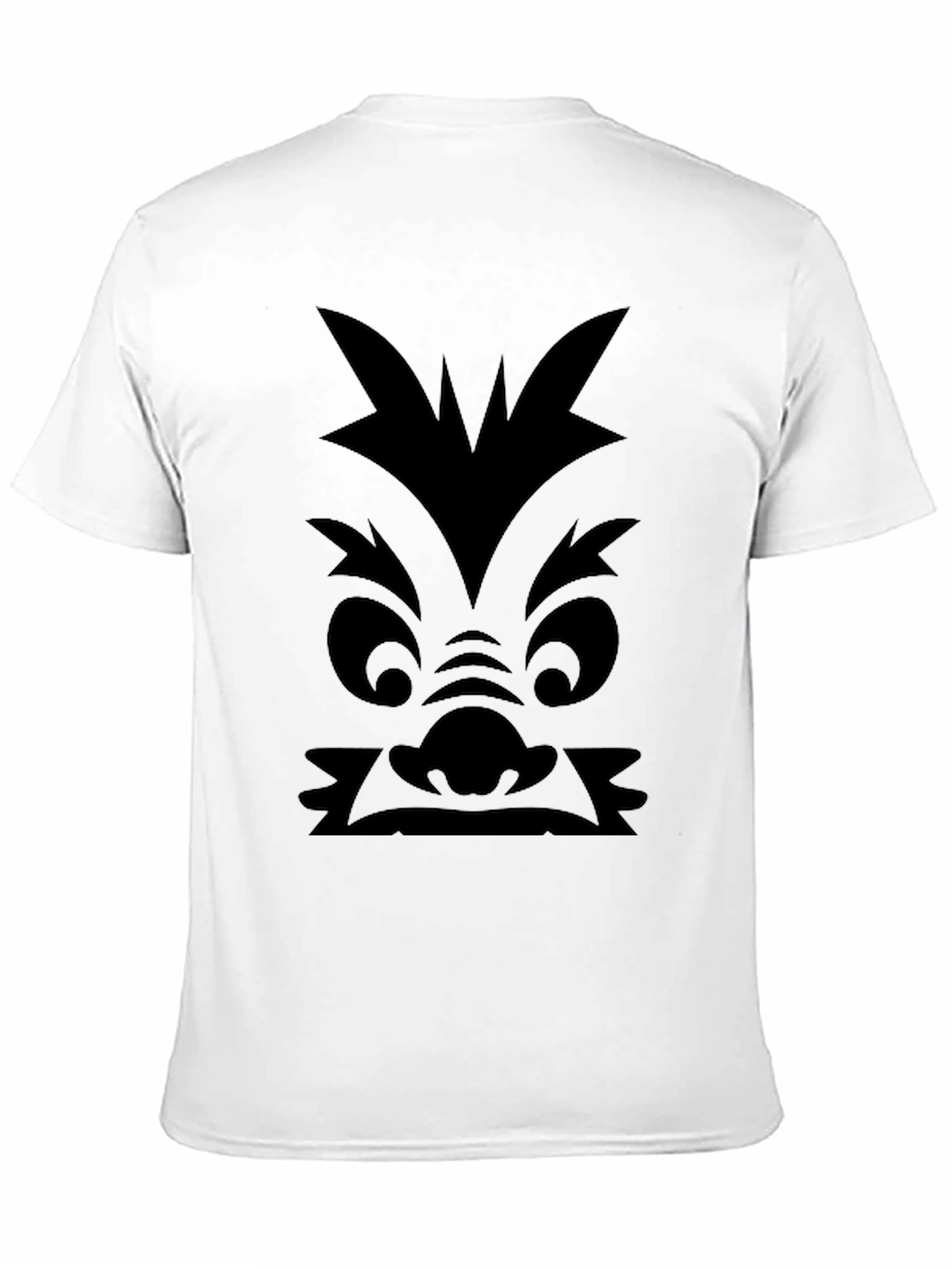 Black Monster Face Graphic Print Black T-Shirt view 11