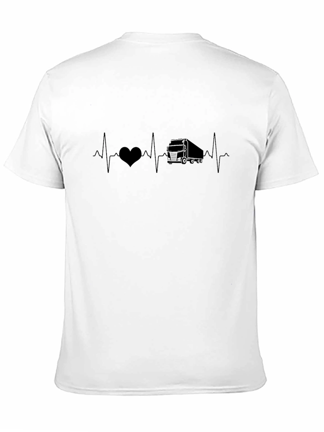 Black Trucker Heartbeat T-Shirt view 11
