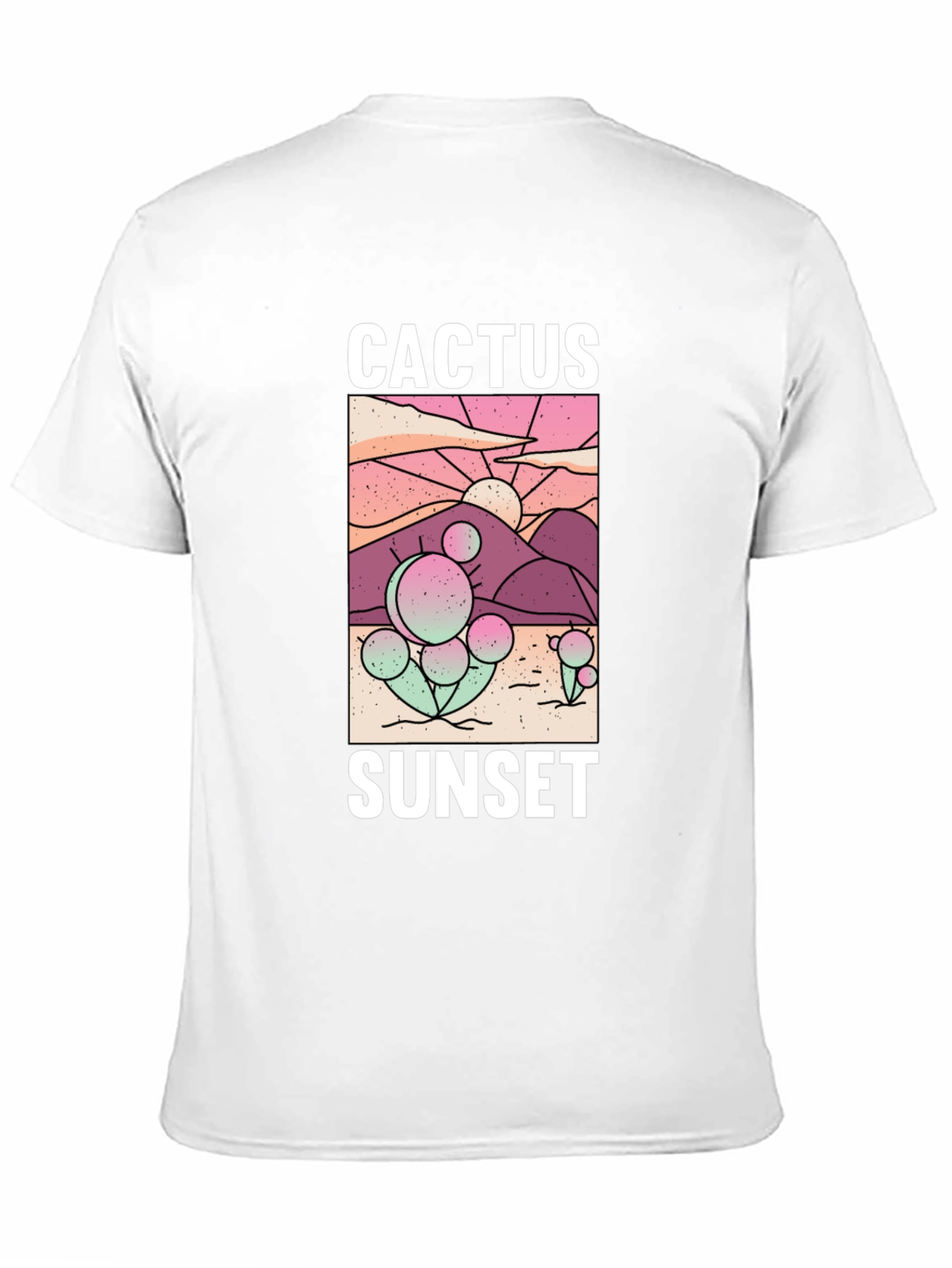 Black Cactus Sunset Graphic Tee - Stylish Comfort view 11