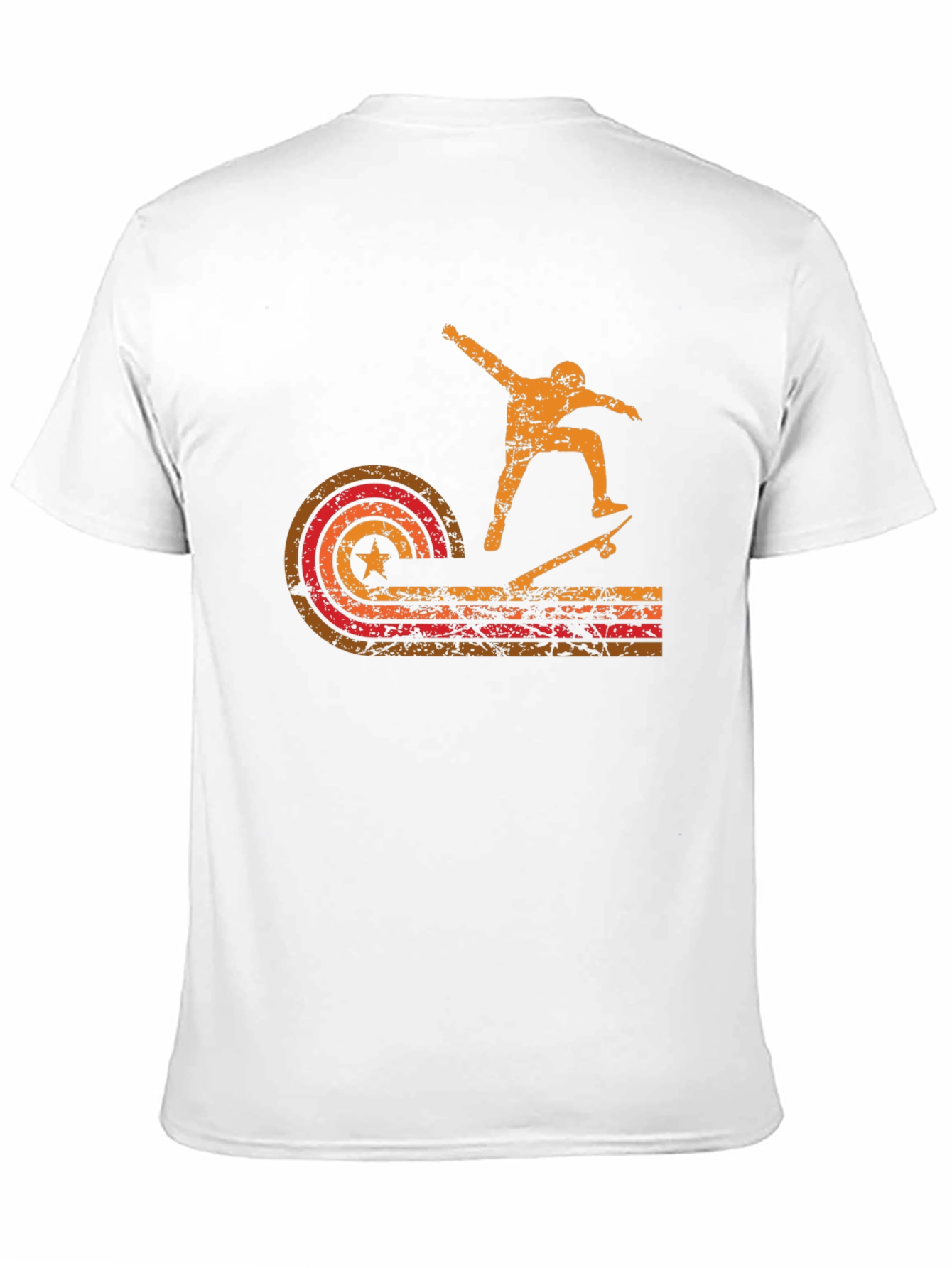 Black Retro Skateboarder Graphic Tee - Black view 11