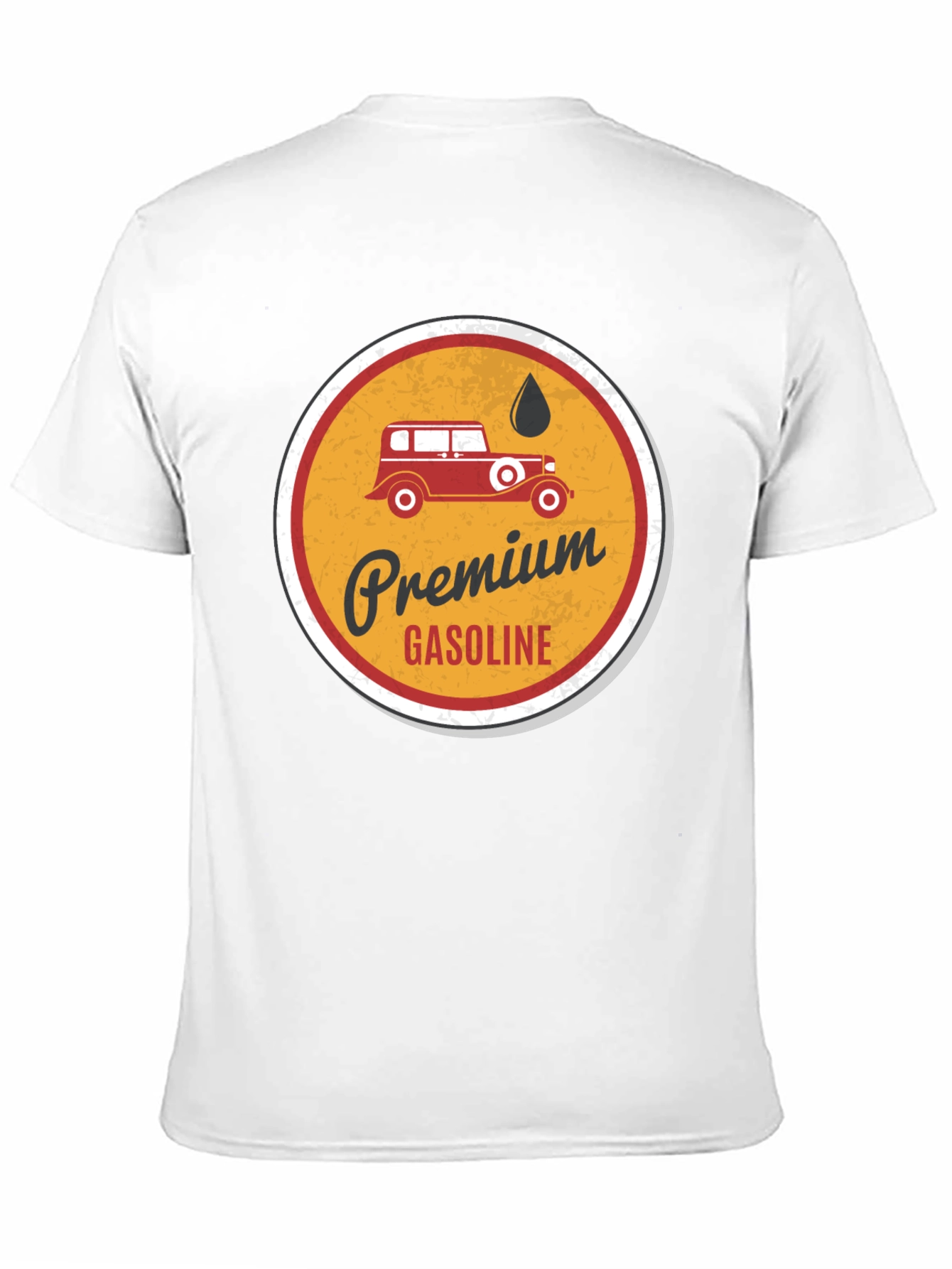 Black Premium Gasoline Vintage Car T-Shirt view 11