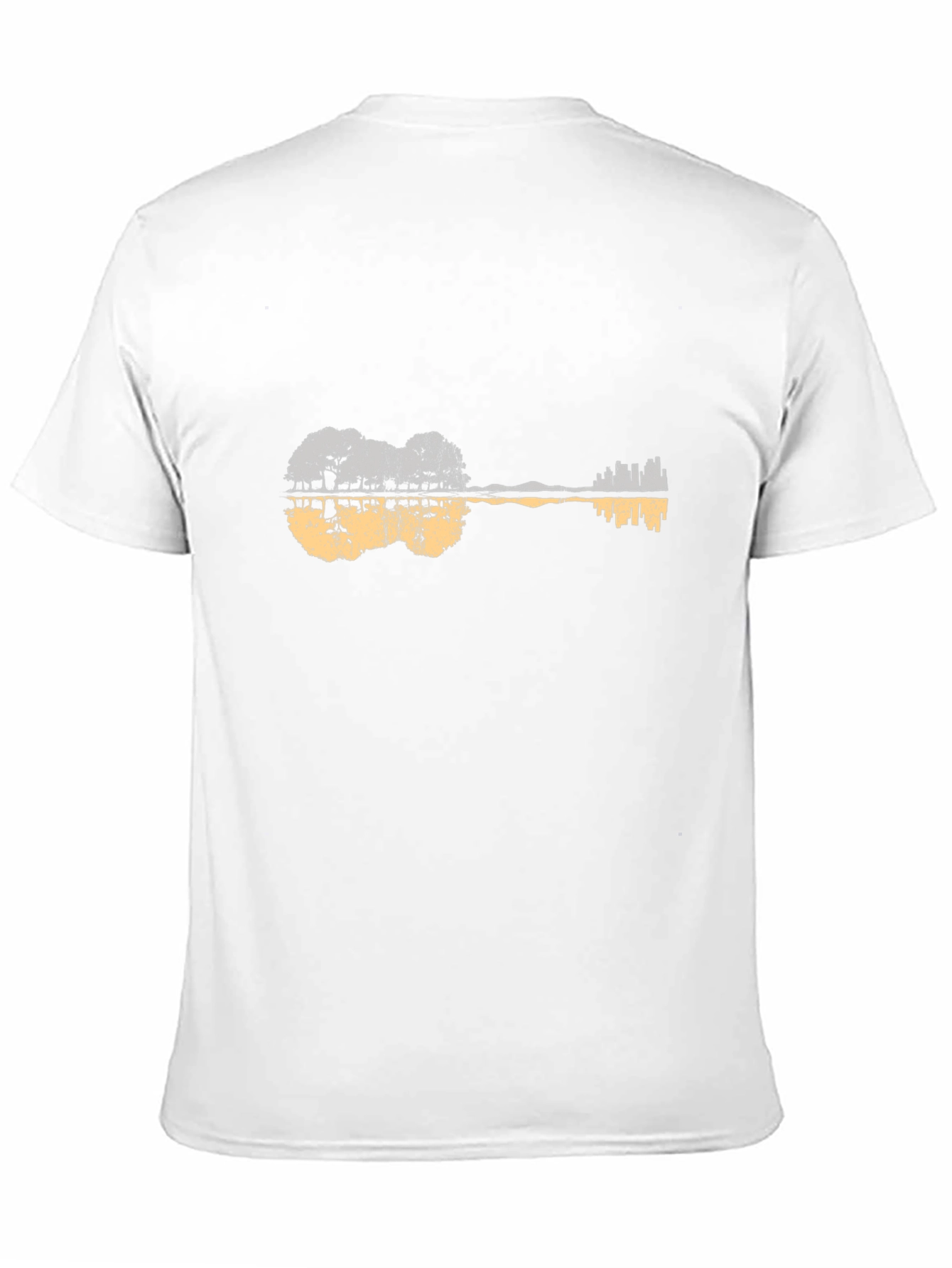 Black Guitar Landscape Graphic Tee view 11
