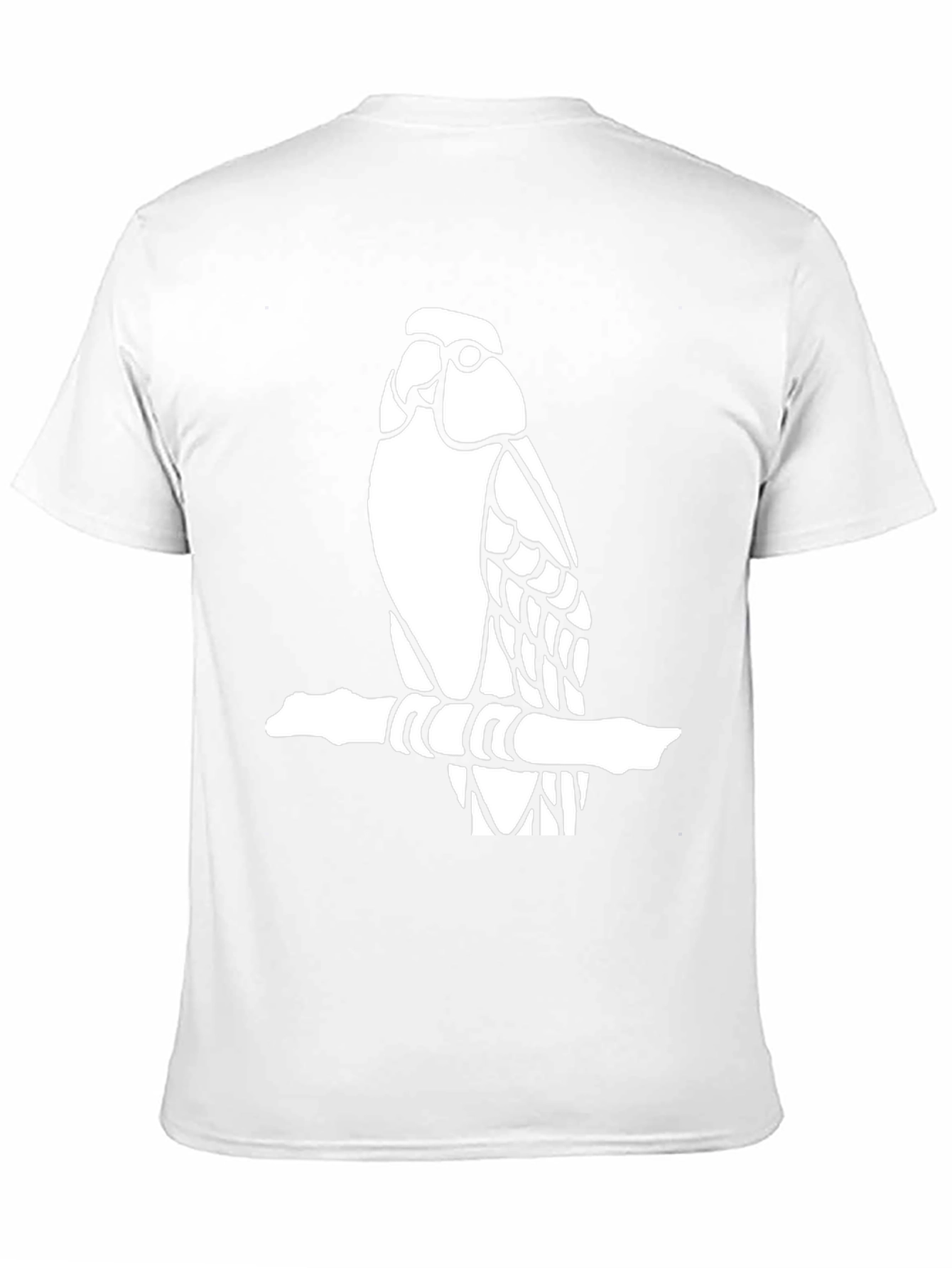 Black Parrot on Branch Graphic Tee - Black Cotton Blend view 11
