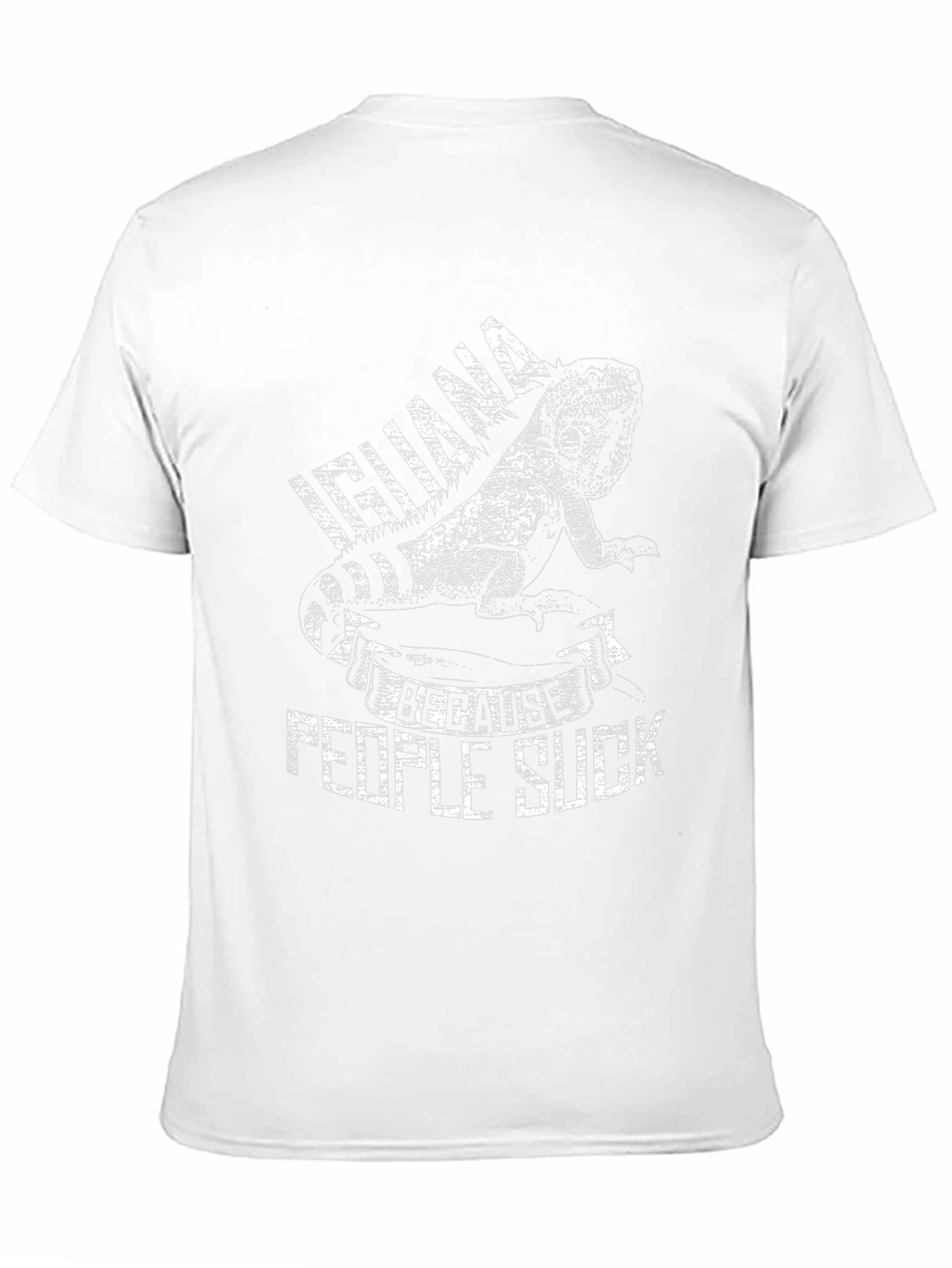 Black Iguana Because People Suck Graphic T-Shirt view 11