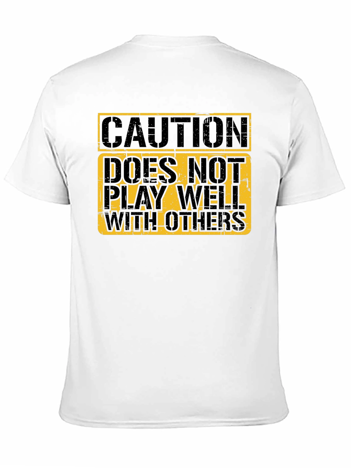 Black Caution Doesn't Play Well T-Shirt view 11