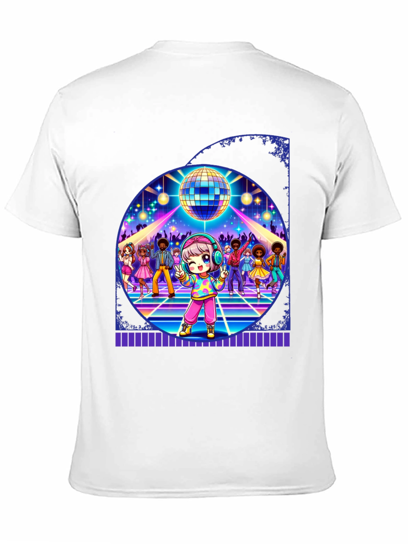 Black Retro Disco Dance T-Shirt view 11