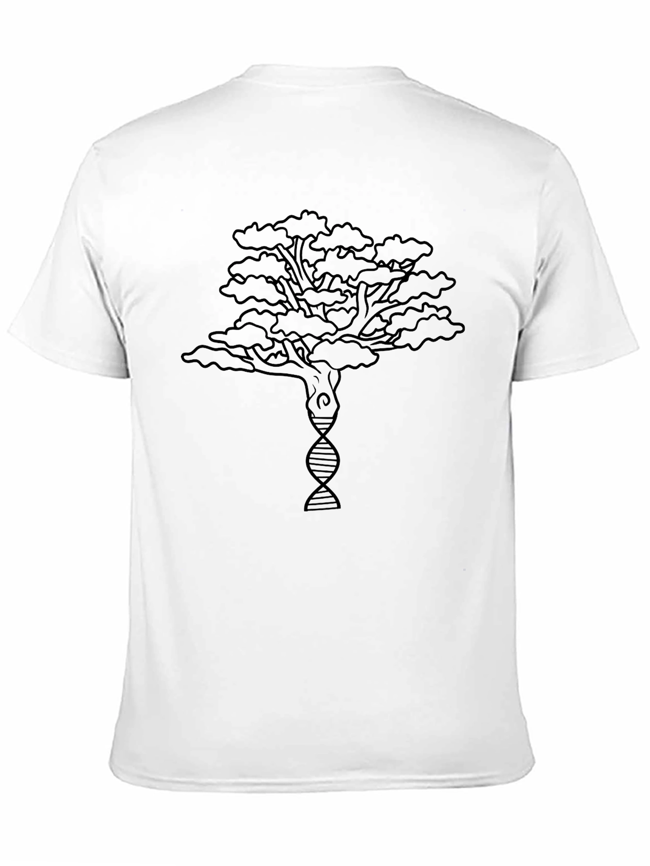 Black Tree of Life DNA Graphic Tee - Black view 11
