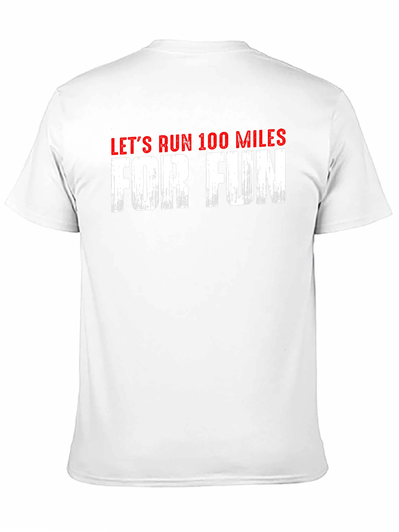 Black Let's Run 100 Miles For Fun Black T-Shirt view 11